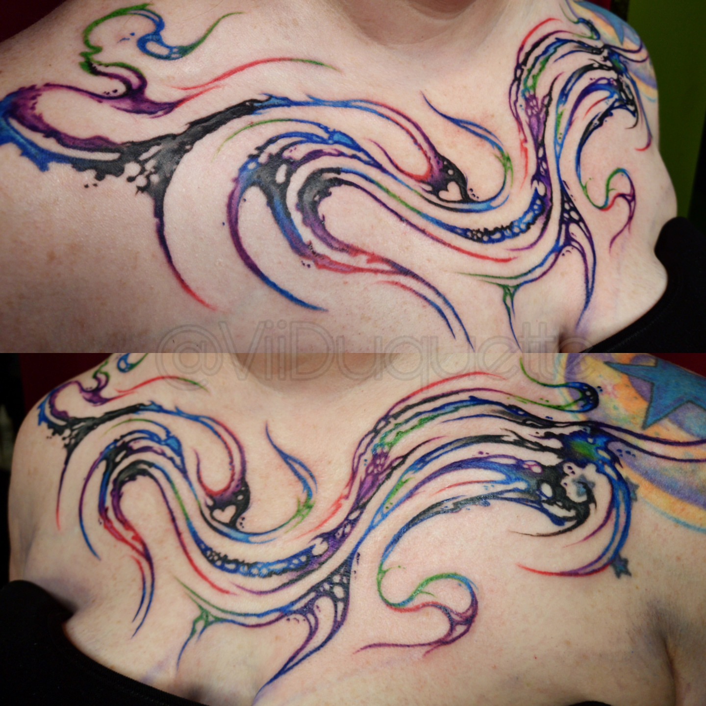 Tattoo by @viiduquette — watercolor