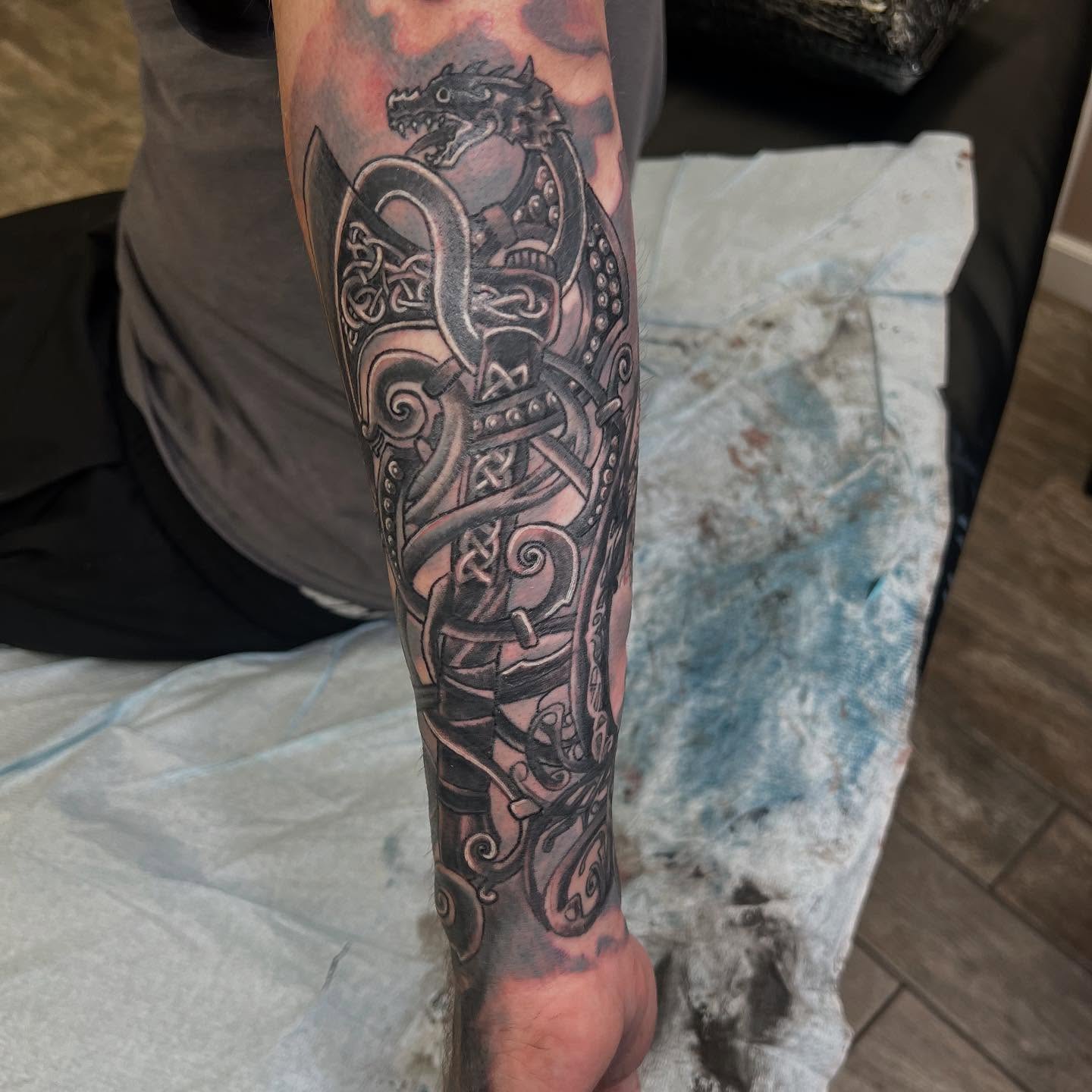 Tattoo by @ryanfukinanderson β black_and_grey, geometric
