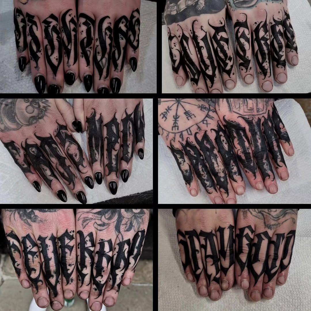 Tattoo by @diaztattoos โ lettering_script, blackwork