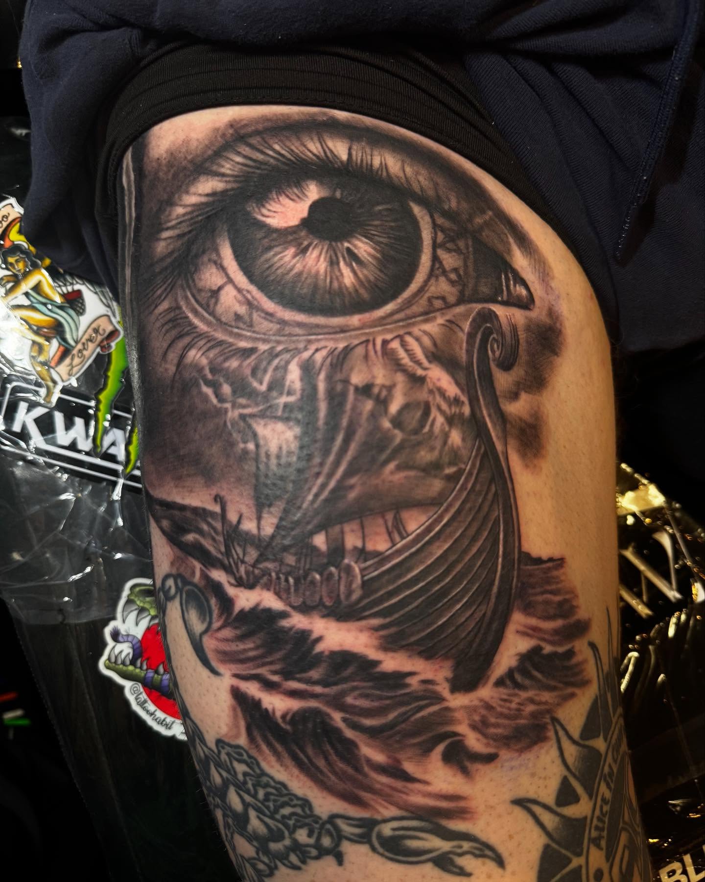 Tattoo by @tatutrust — black_and_grey, realism