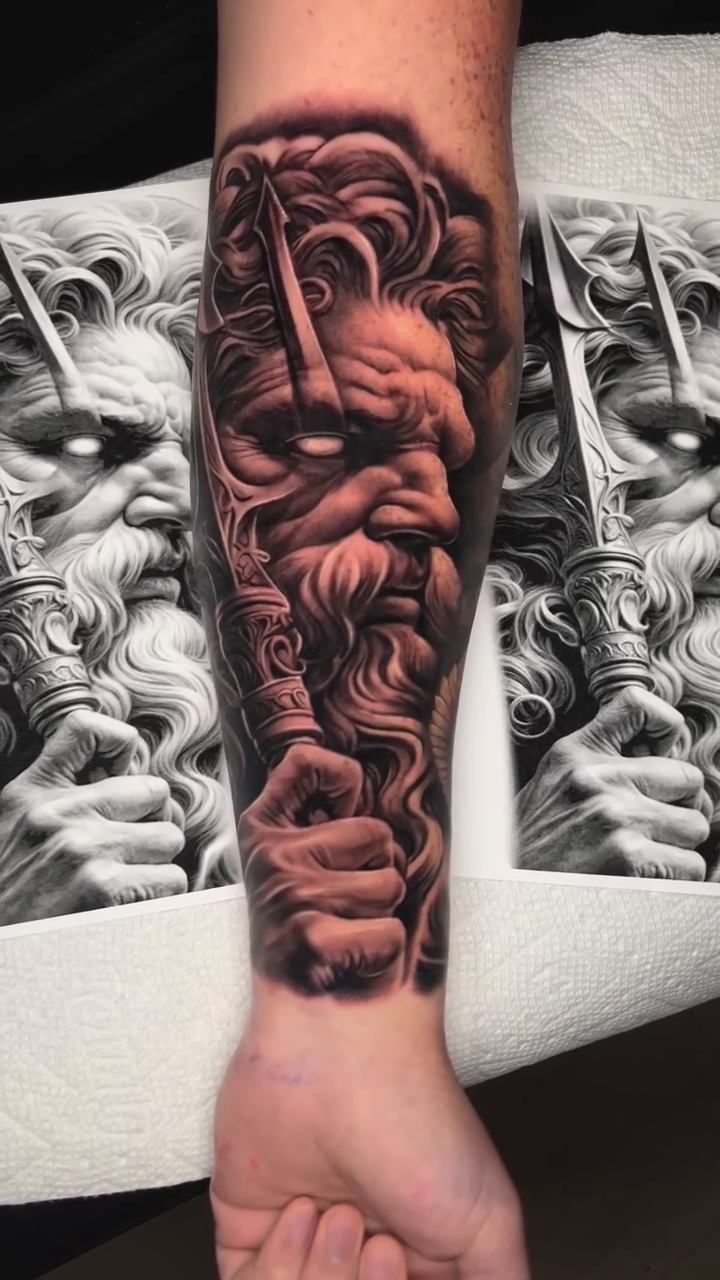 Tattoo by @nickcordovatattoos — realism, black_and_grey