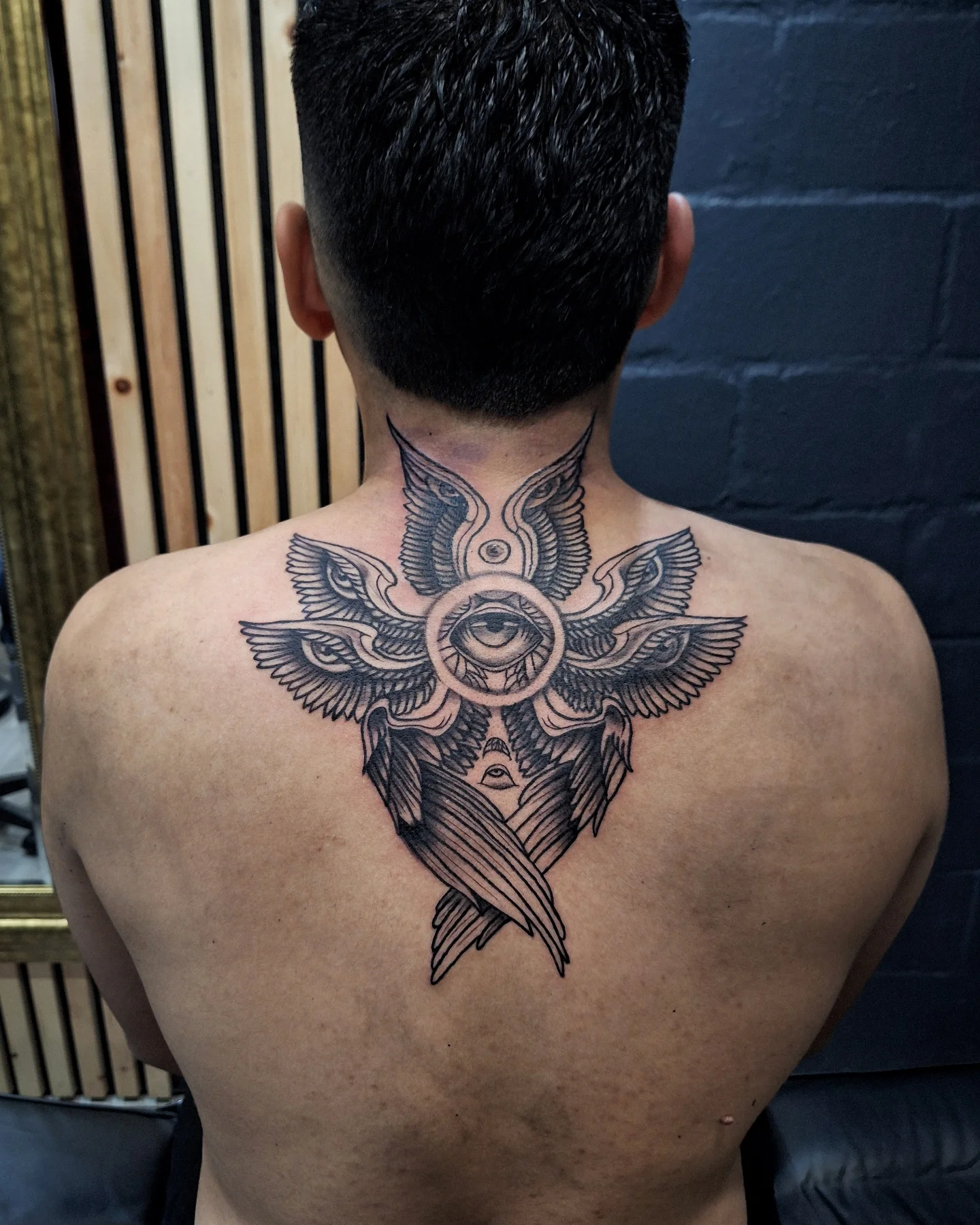 Tattoo by @daero_tattoo — geometric, black_and_grey