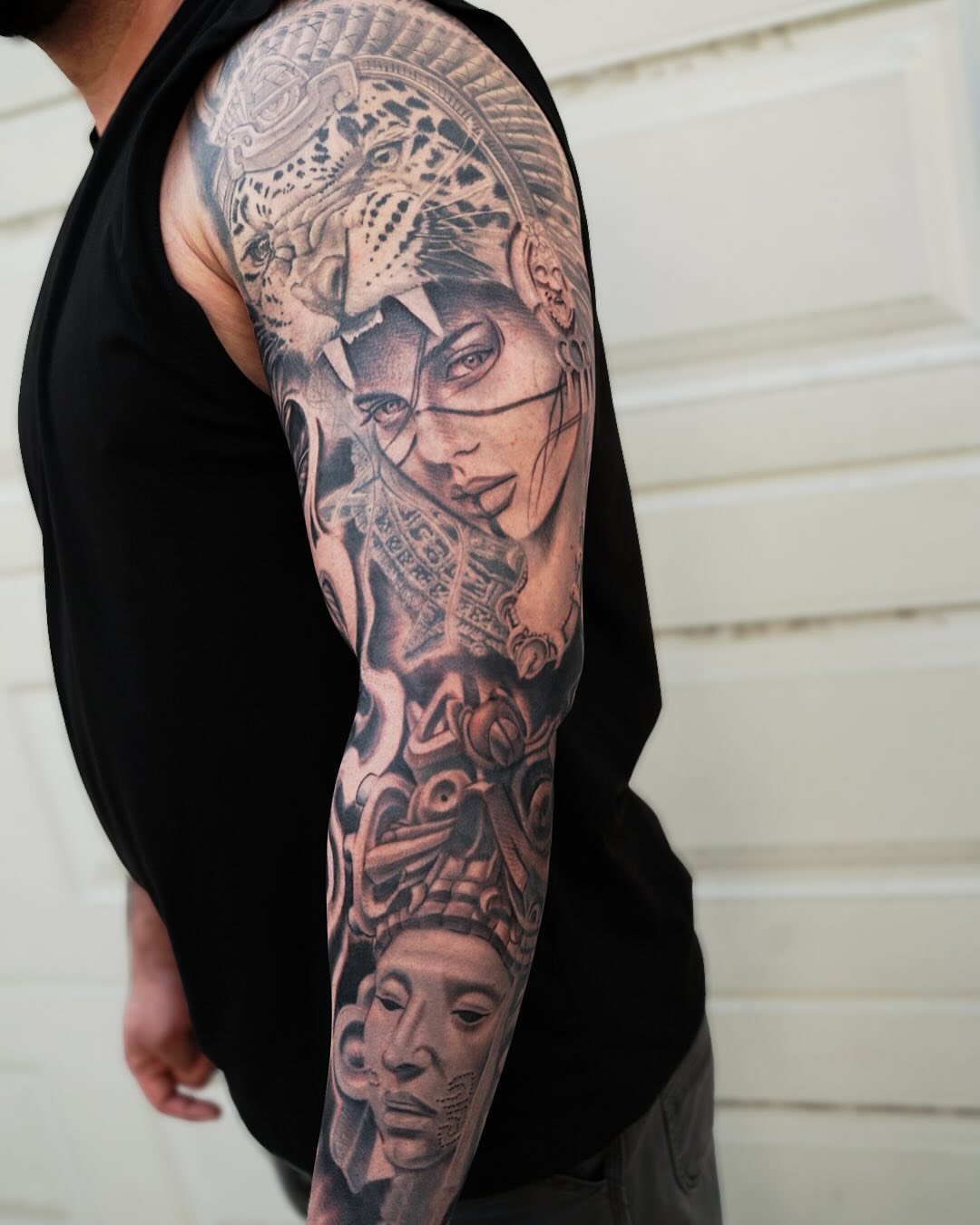 Tattoo by @kevinavila_tattoos — black_and_grey, realism