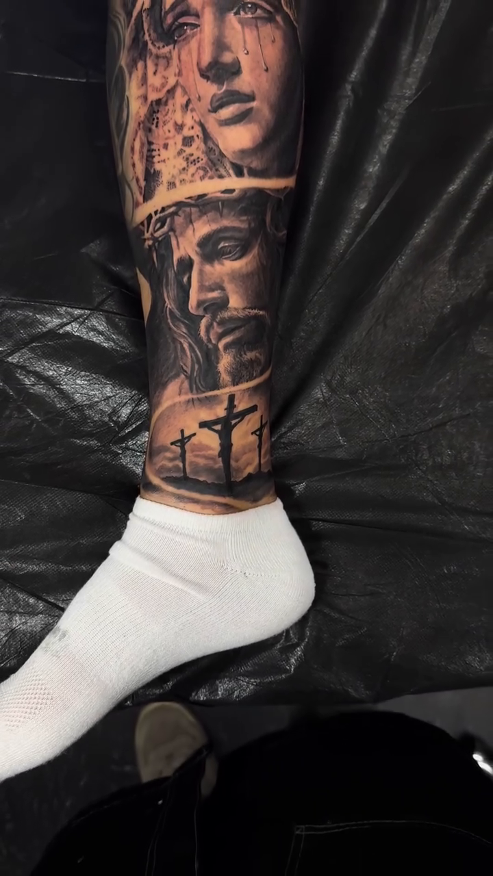 Tattoo by @tovar_tattoos — realism, black_and_grey