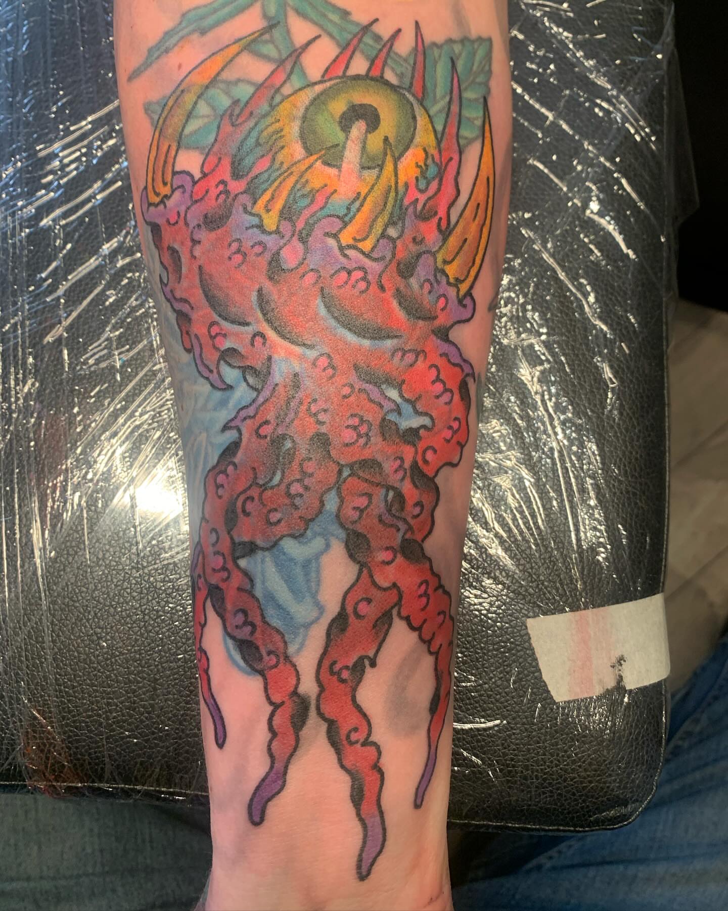 Octopus American traditional tattoo on the forearm by mike_howard