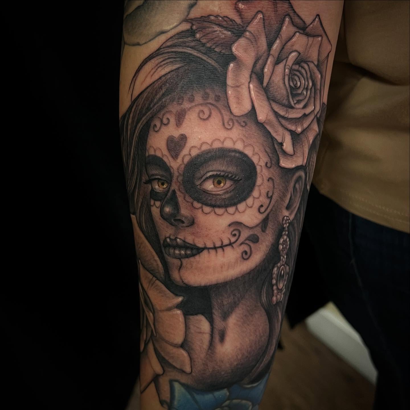 Tattoo by @bobsimmonstattoo — realism, dark_realism