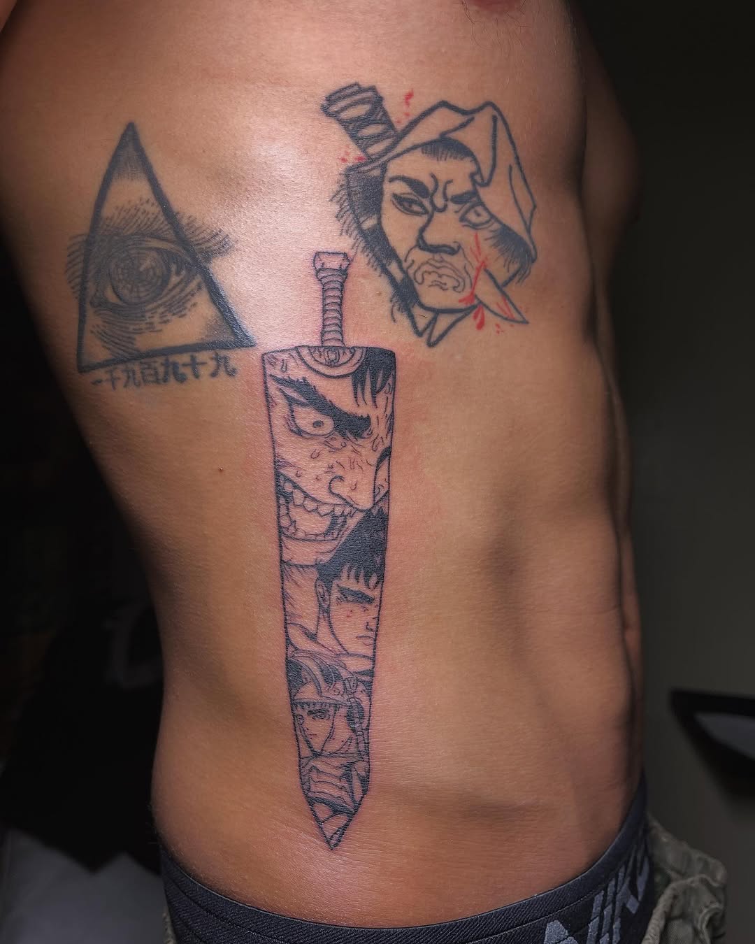 Tattoo by @tattoo_shampooh β anime, black_and_grey