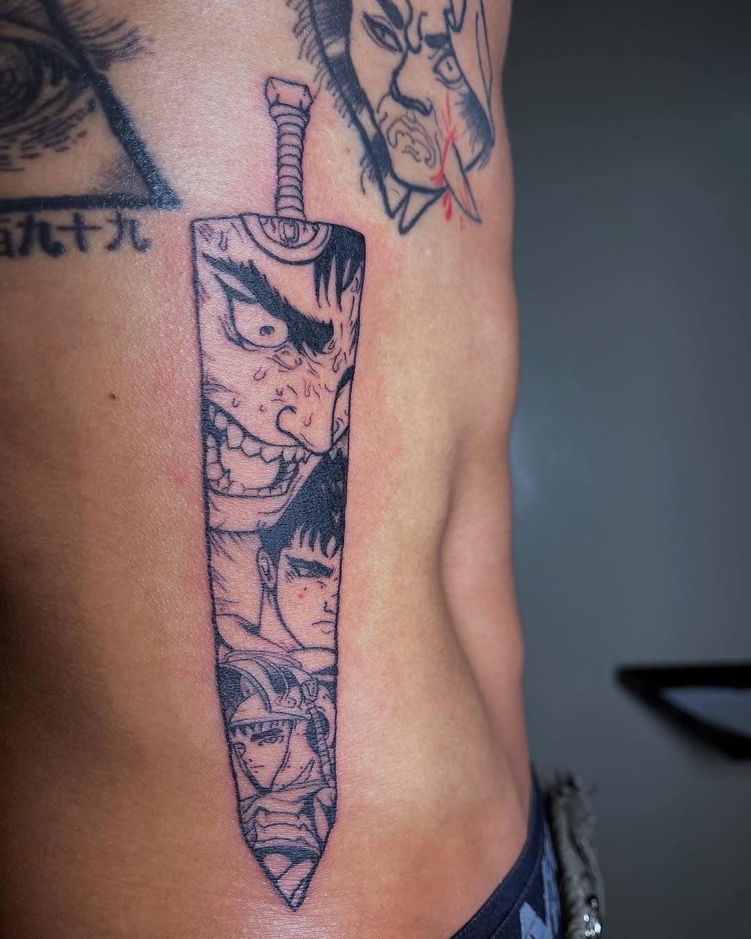 Tattoo by @tattoo_shampooh β anime, black_and_grey
