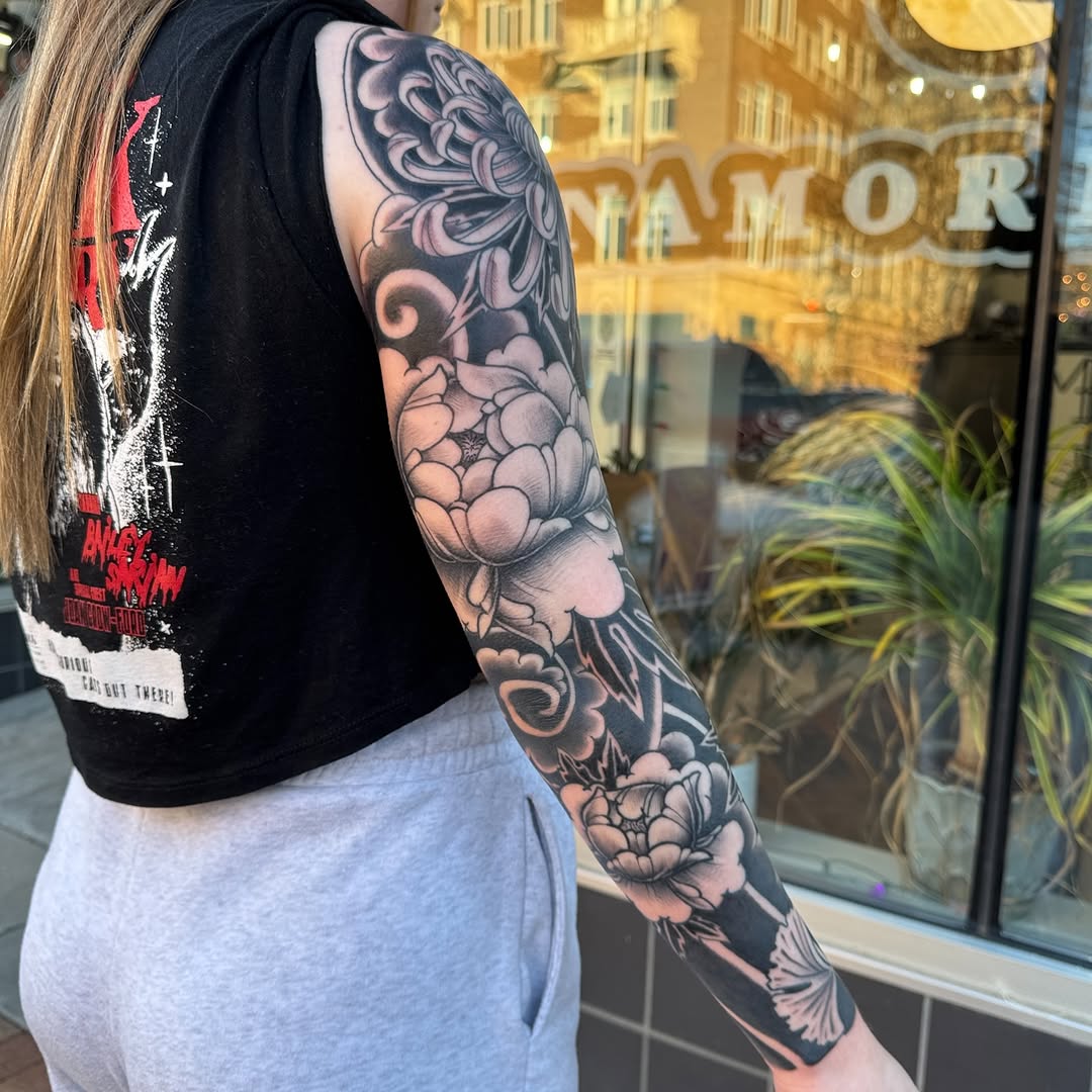 Tattoo by @joelsmithtattoo — japanese_irezumi, black_and_grey