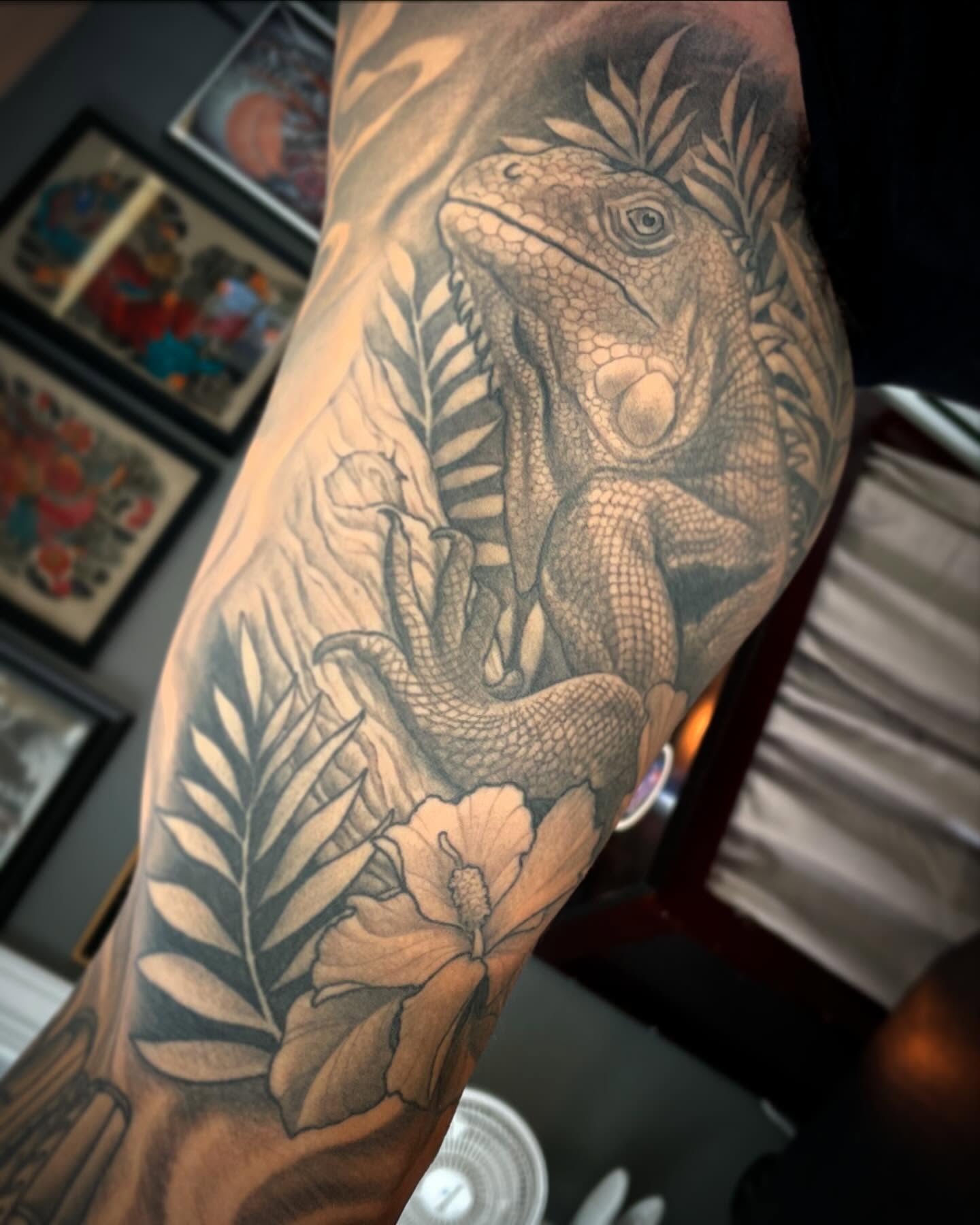 Tattoo by @wizardspits — realism, black_and_grey