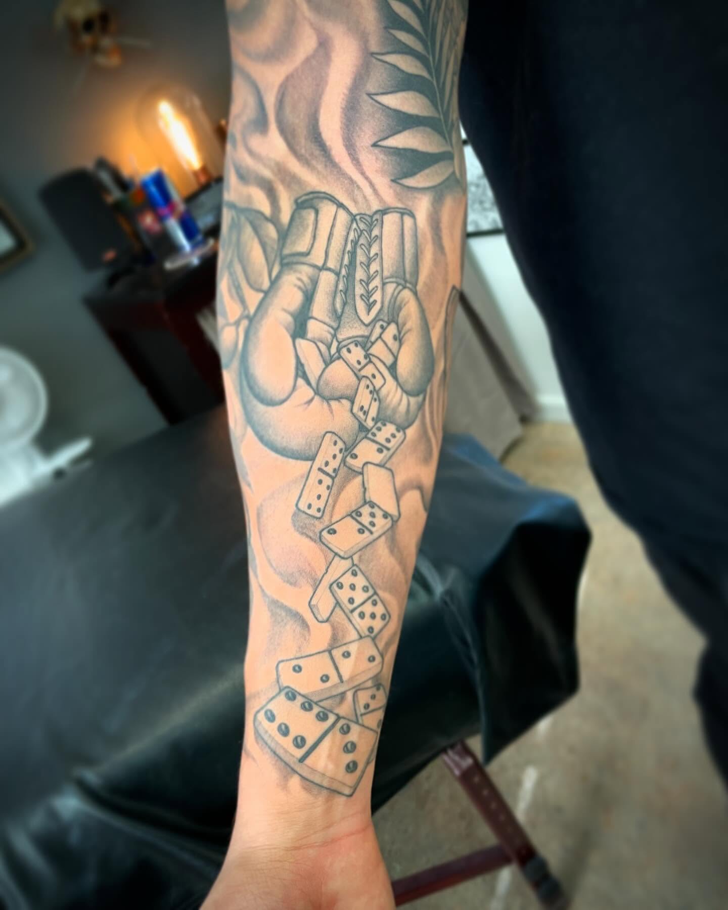 Tattoo by @wizardspits — black_and_grey