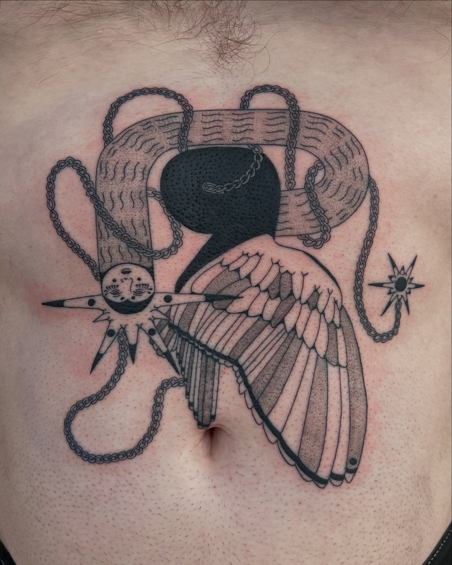 Tattoo by @onionrot — black_and_grey, dotwork