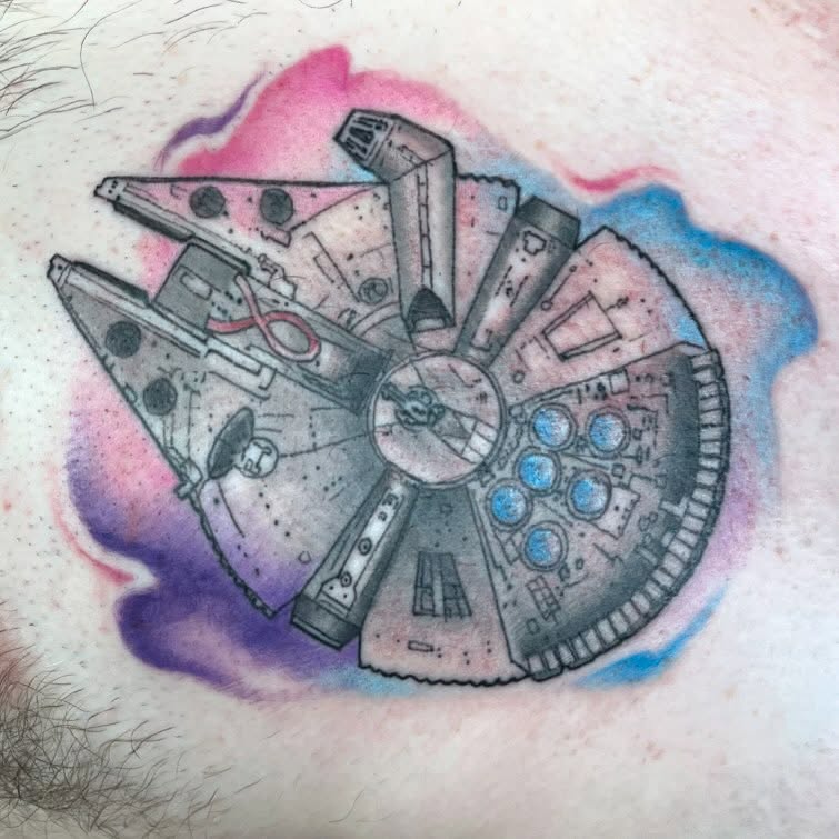 Tattoo by @scottyjstattoos — dotwork, geometric