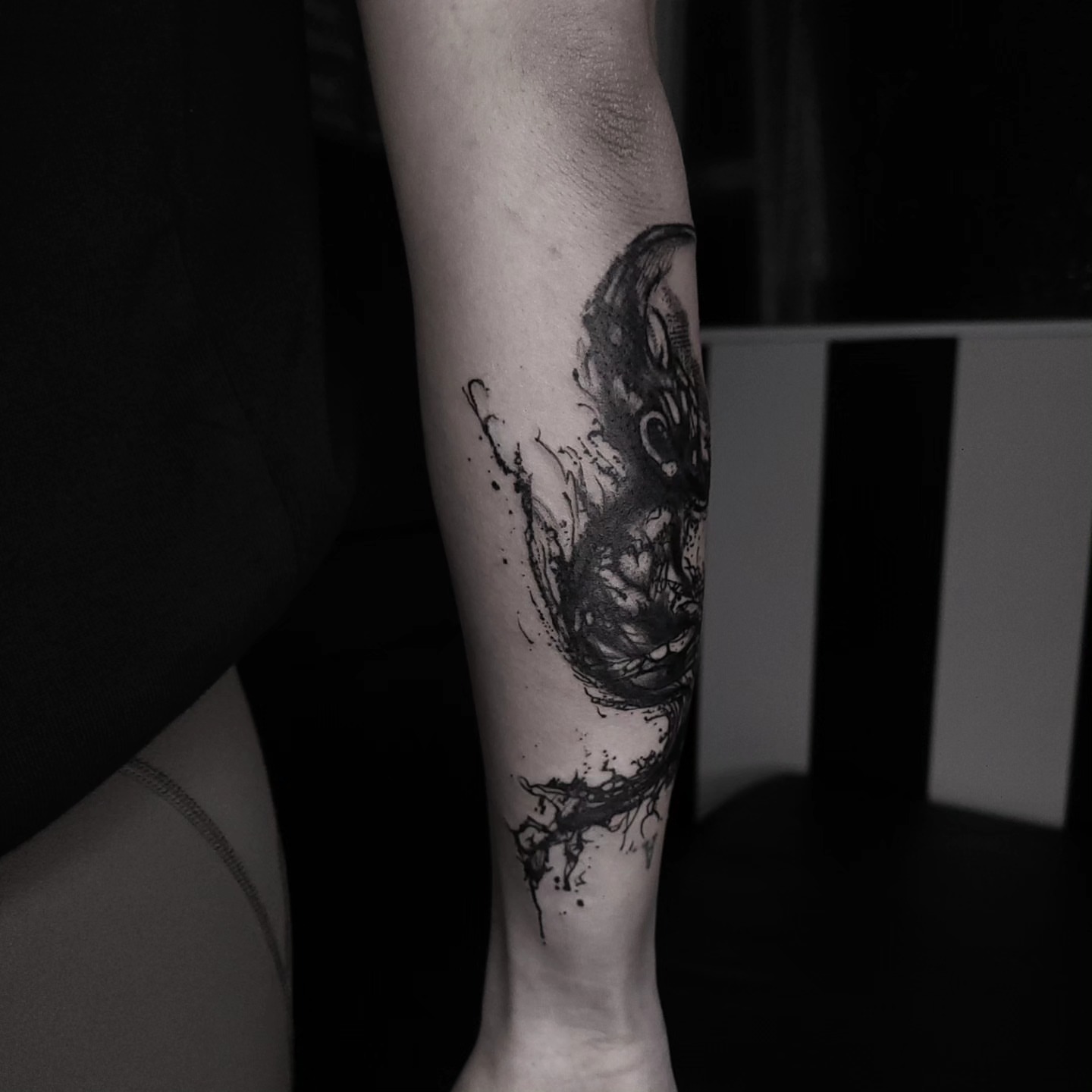 Tattoo by @alicialk β black_and_grey, dotwork