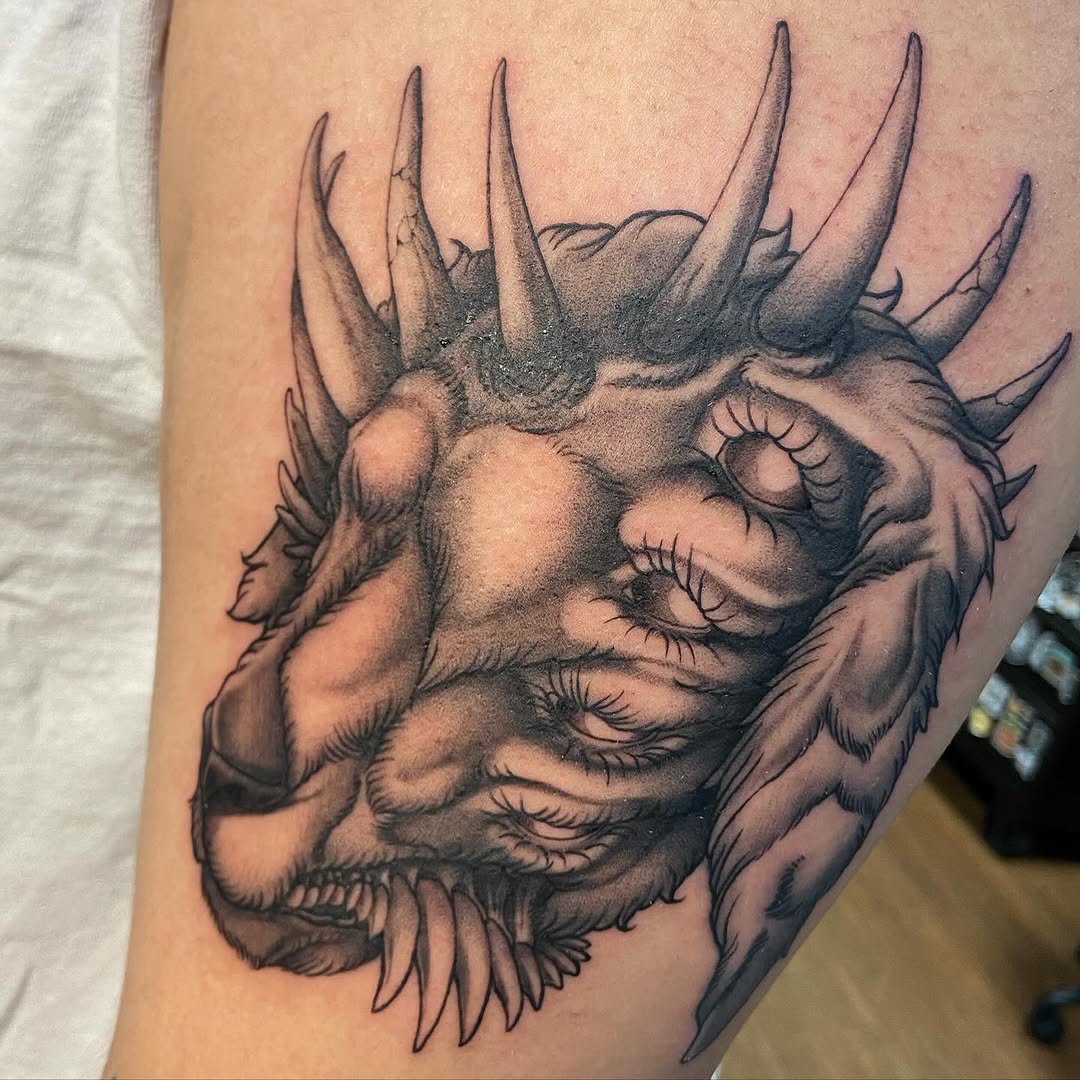 Tattoo by @sladesink — dark_realism, black_and_grey