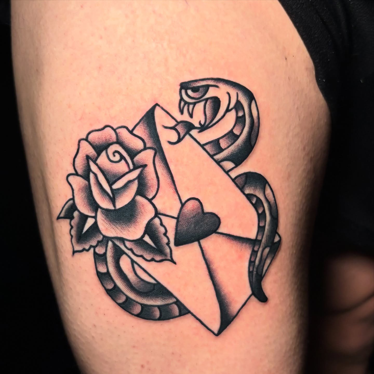 Tattoo by @michelparisay — american_traditional, black_and_grey