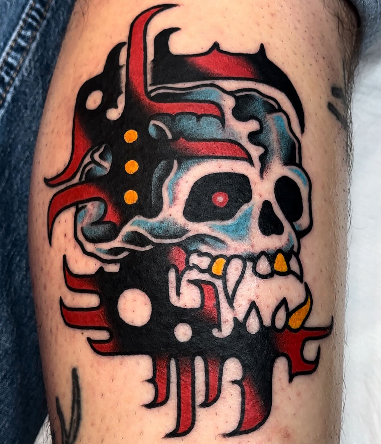 Tattoo by @althetattooer — american_traditional, dotwork