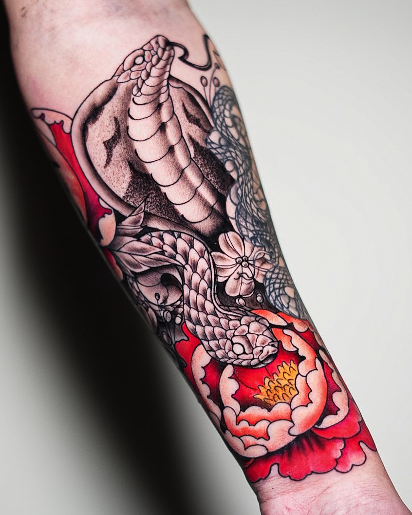 Tattoo by @redtaina.ink β american_traditional, dotwork