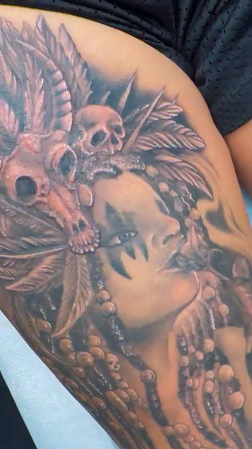 Tattoo by @jasonadkinstattoo — dark_realism, black_and_grey