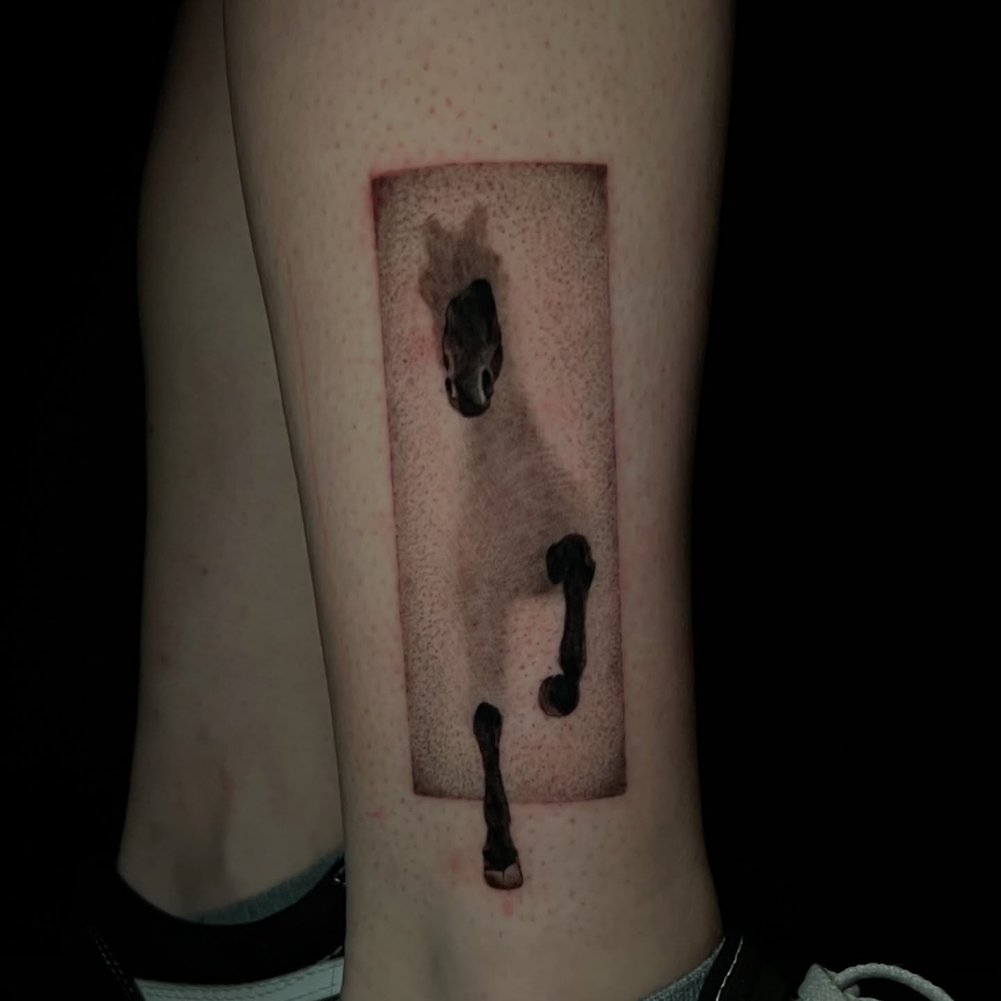 Bone structure dotwork tattoo on the forearm by Blu