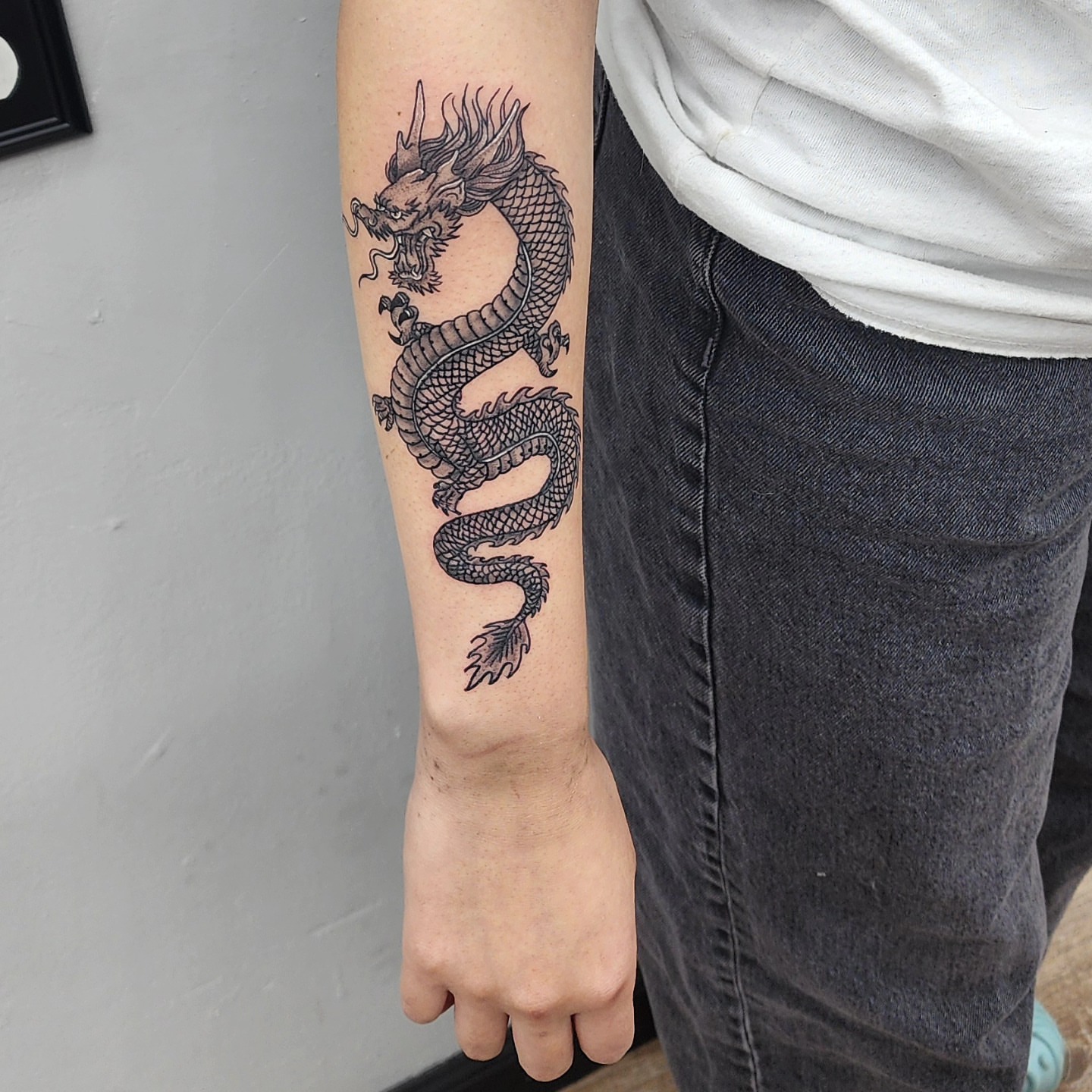Tattoo by @rome_ink_tattoo — black_and_grey