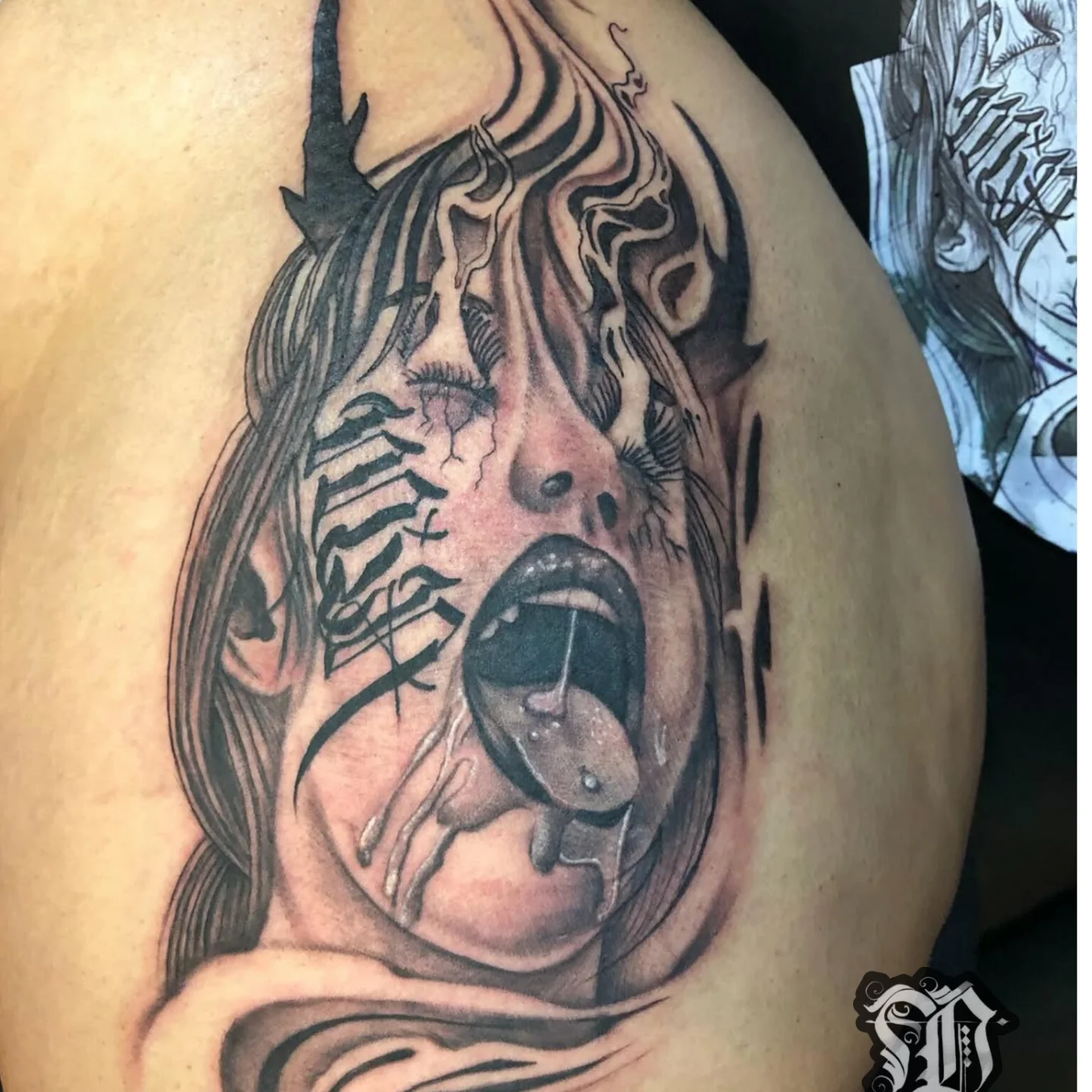 Tattoo by @barragantattoos — black_and_grey, realism