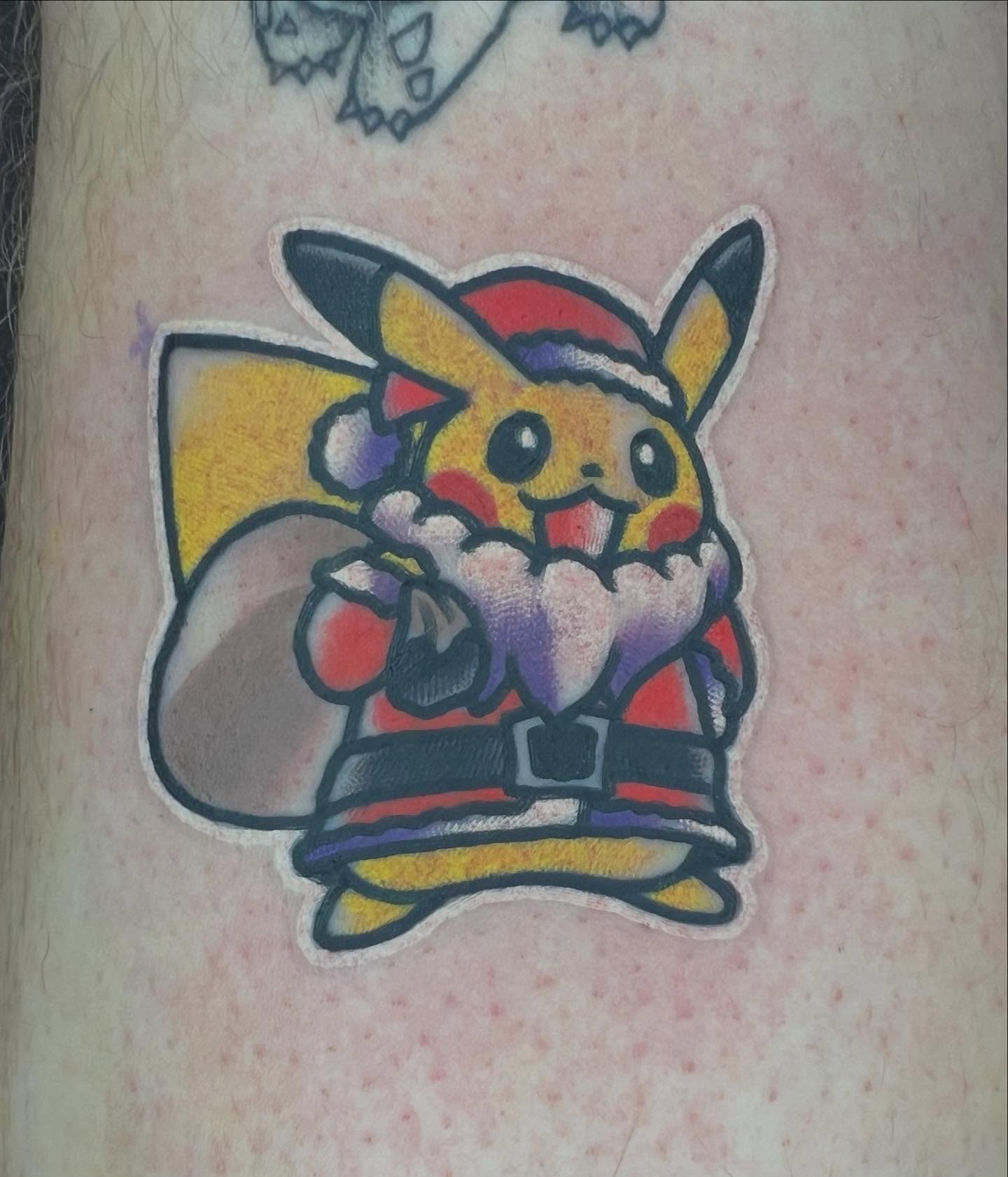 Pikachu new school tattoo on the forearm by Will Eagle