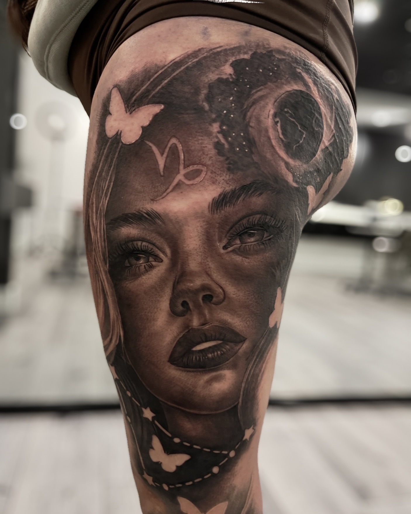 Tattoo by @_ambitiousdreamer β realism, black_and_grey