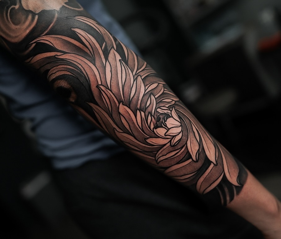Tattoo by @jdmroxy_24 — japanese_irezumi, black_and_grey