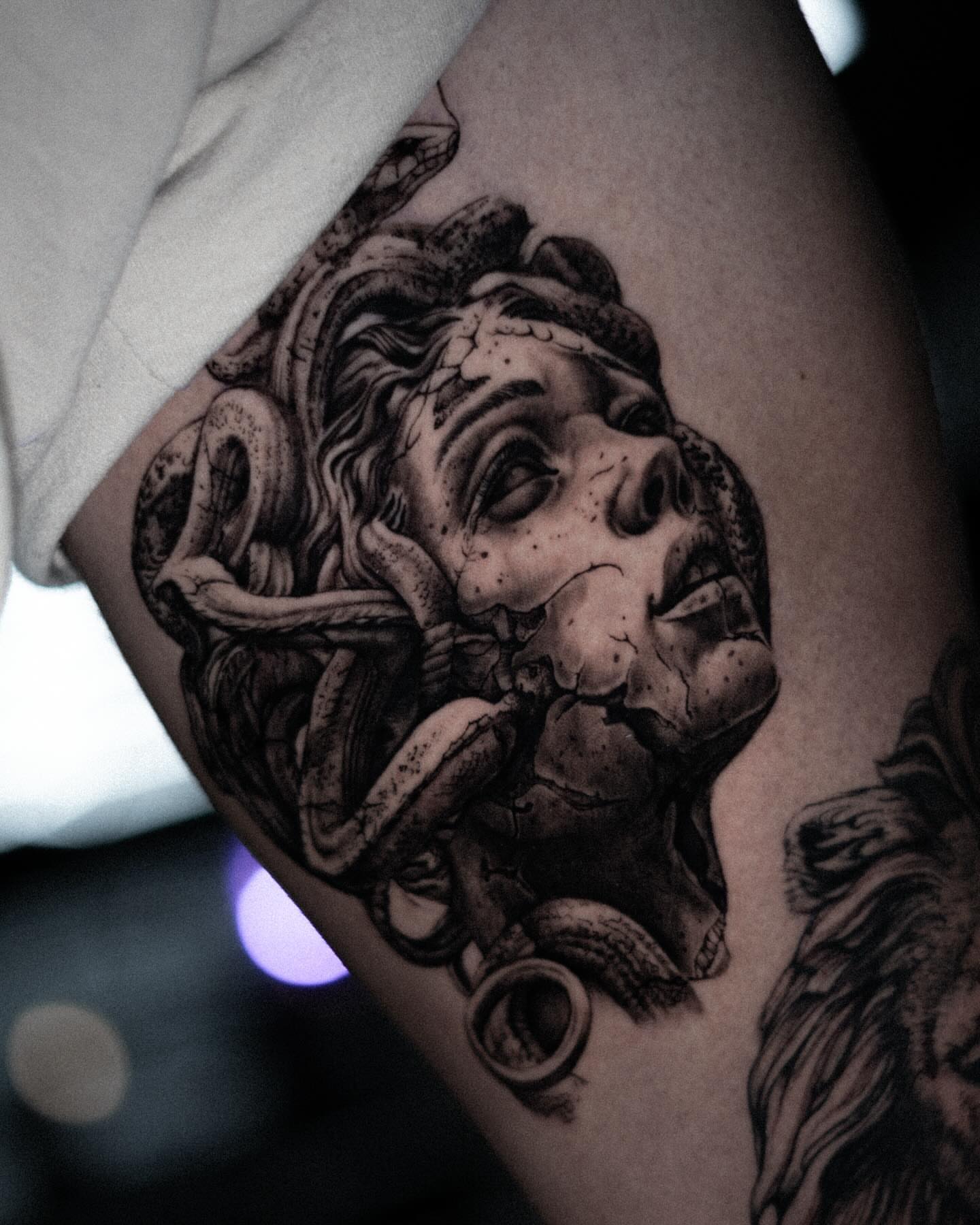 Tattoo by @ron.alvarez_tattoo — black_and_grey, realism