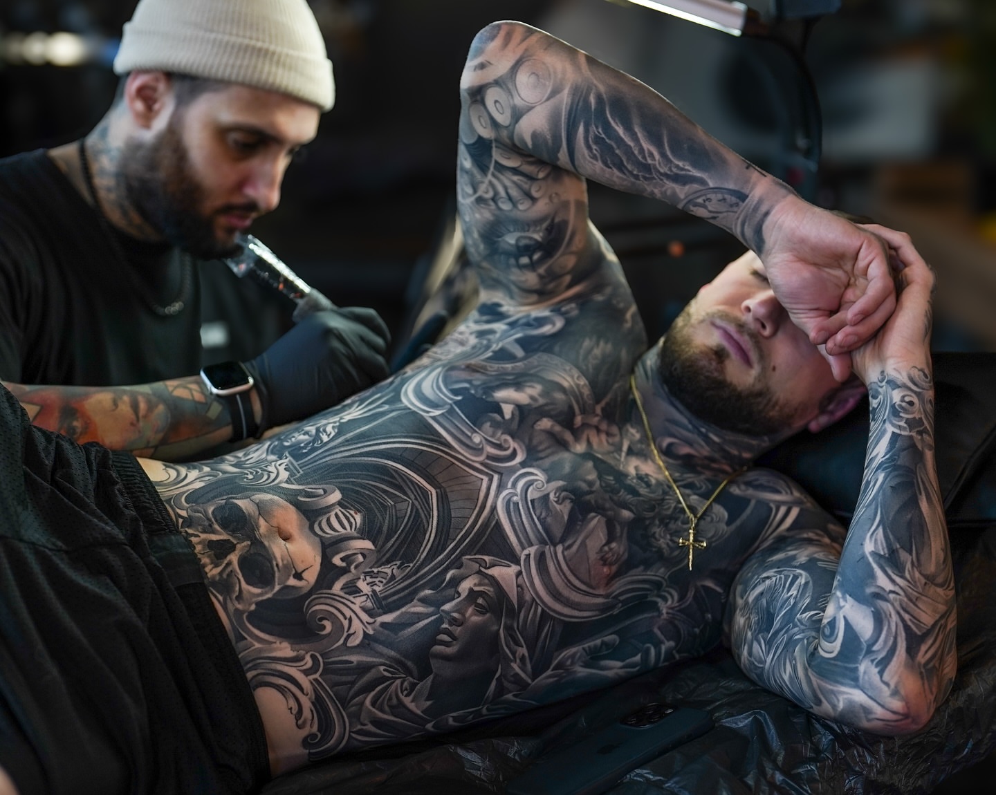 Tattoo by @fabio_tattooartist — black_and_grey, realism
