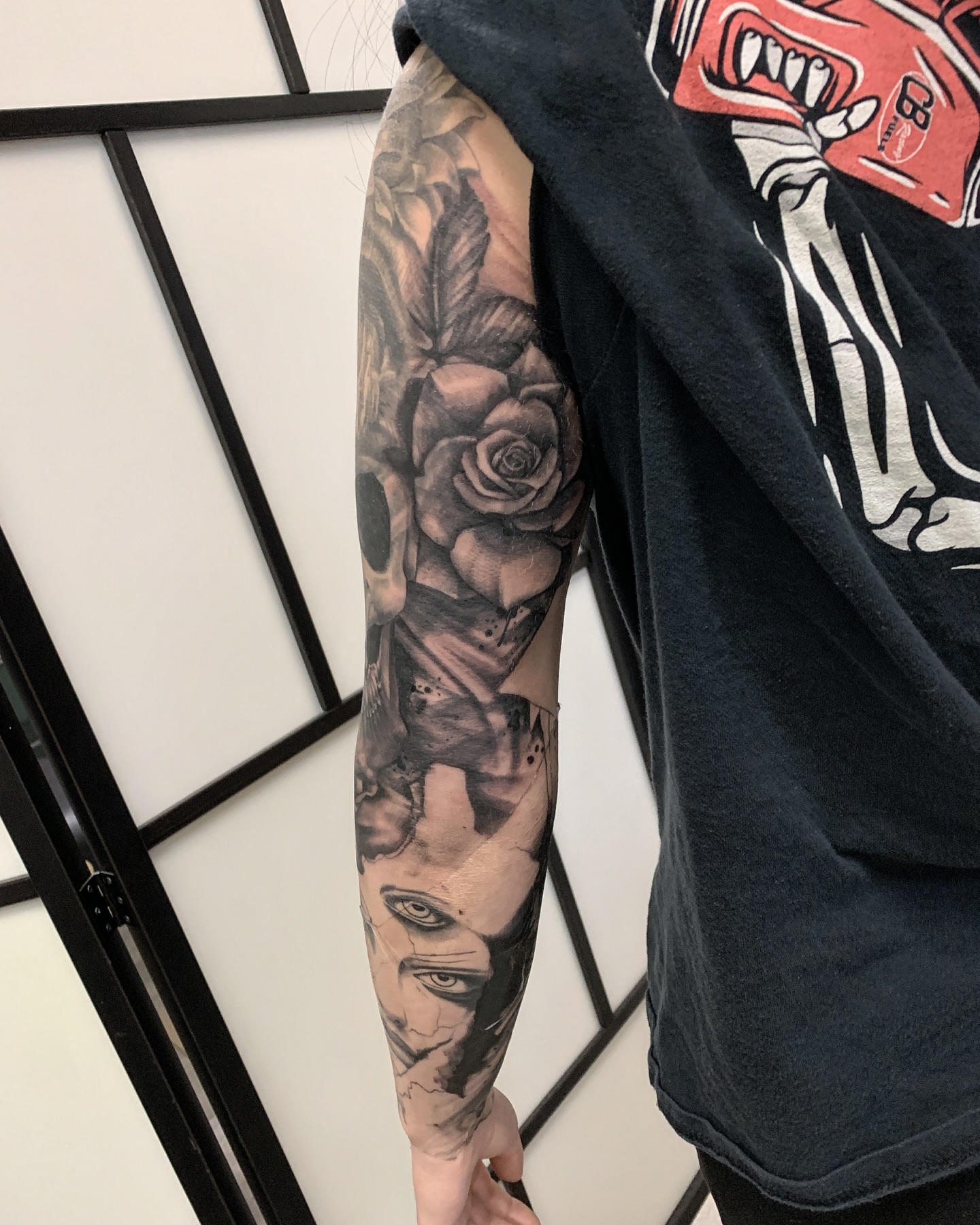 Tattoo by @macplanttattoos — black_and_grey, realism