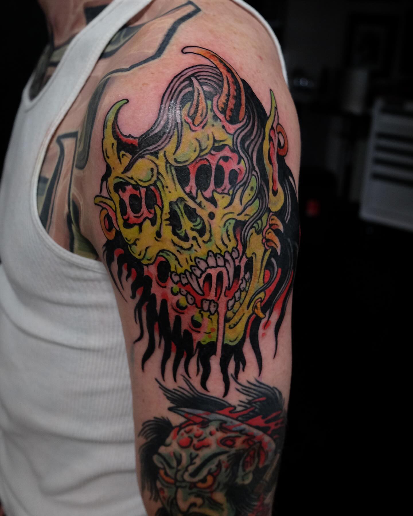 Tattoo by @zacblevins — american_traditional, dotwork