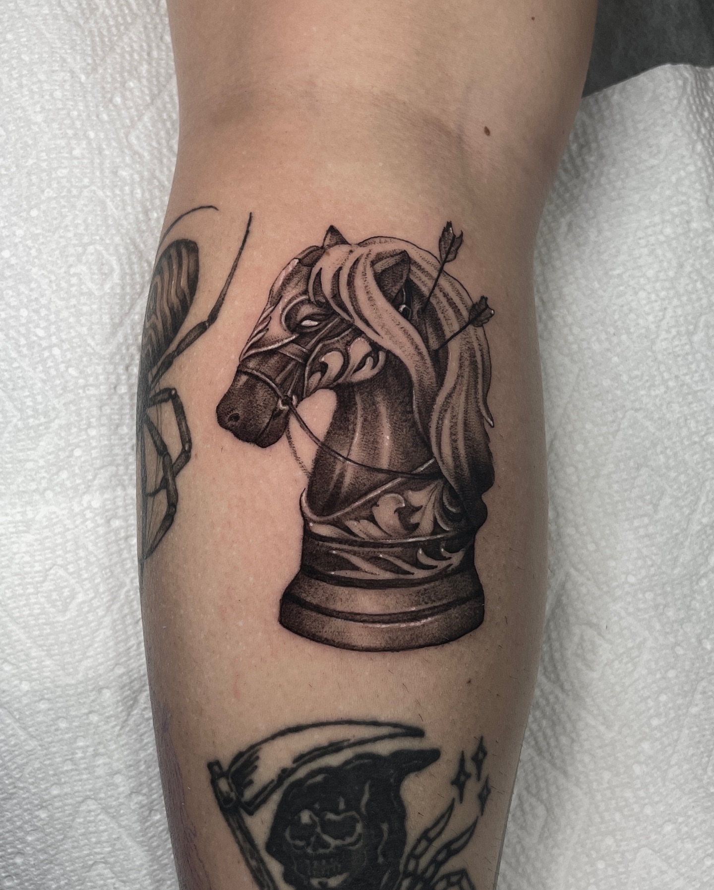 Tattoo by @morrisontattooer — black_and_grey, realism