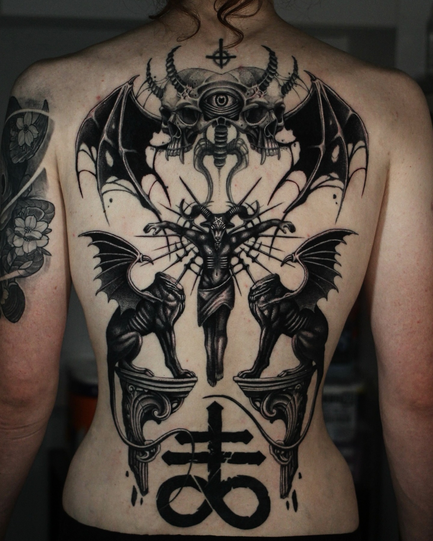 Tattoo by @h.black_ink — black_and_grey, dark_realism