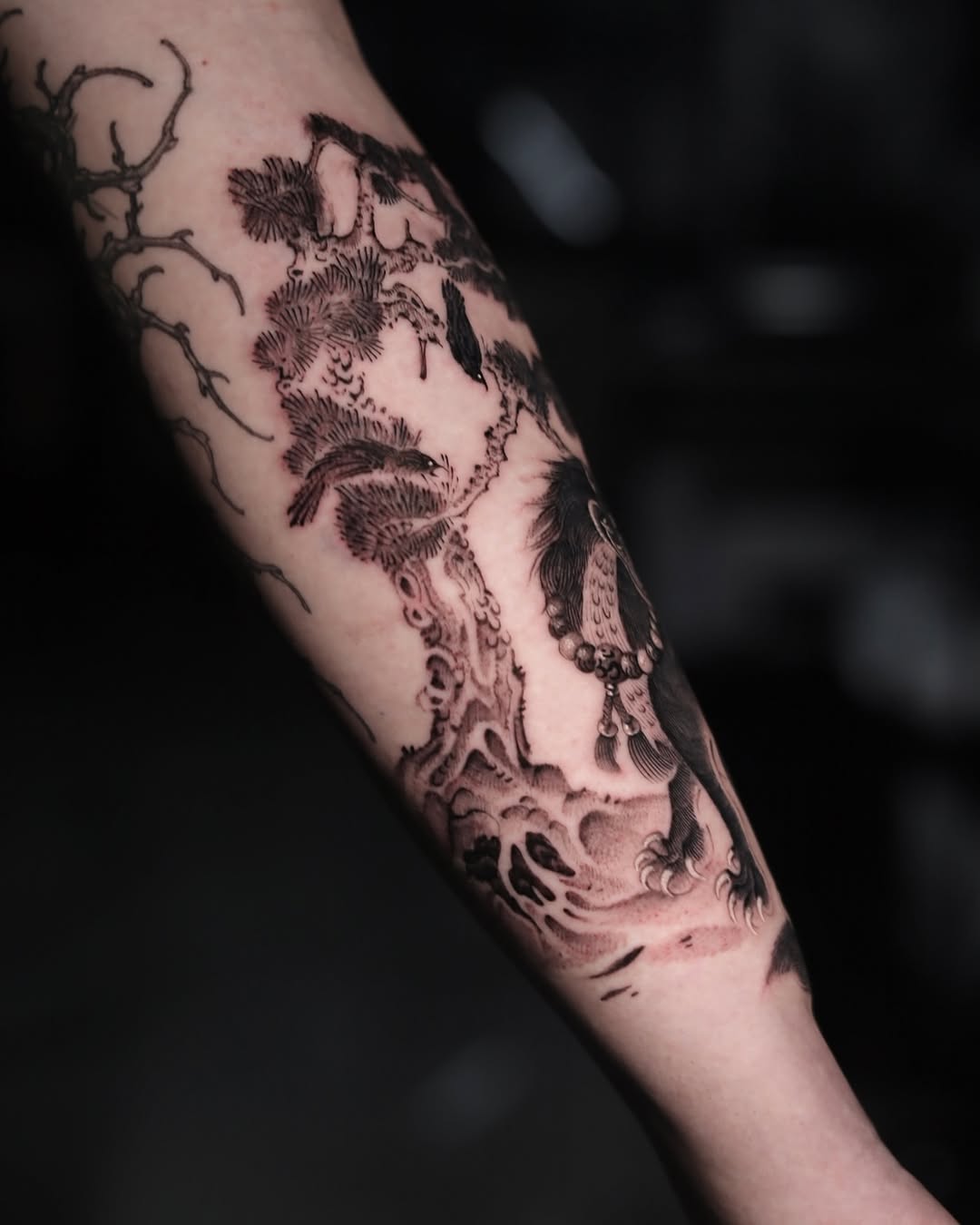 Tattoo by @greedorbs — japanese_irezumi, black_and_grey
