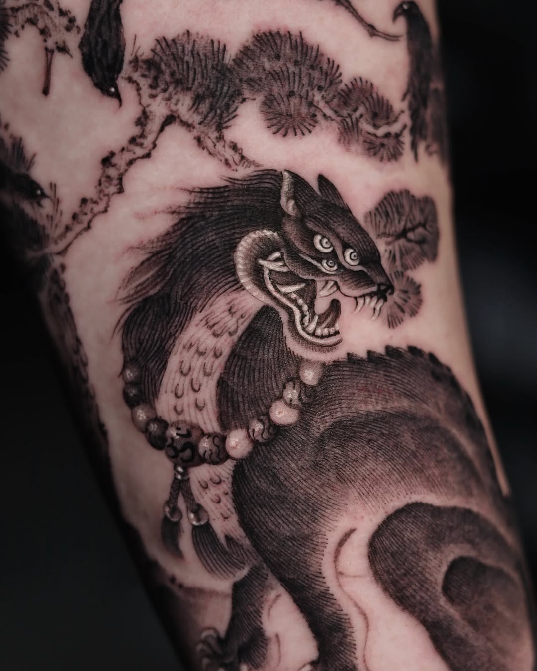 Tattoo by @greedorbs — japanese_irezumi, black_and_grey