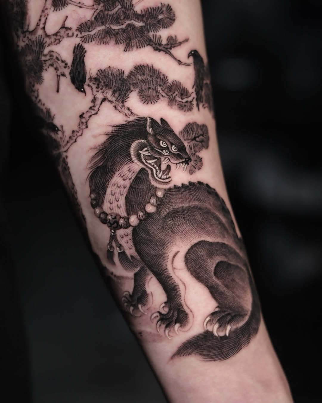 Tattoo by @greedorbs — japanese_irezumi, black_and_grey