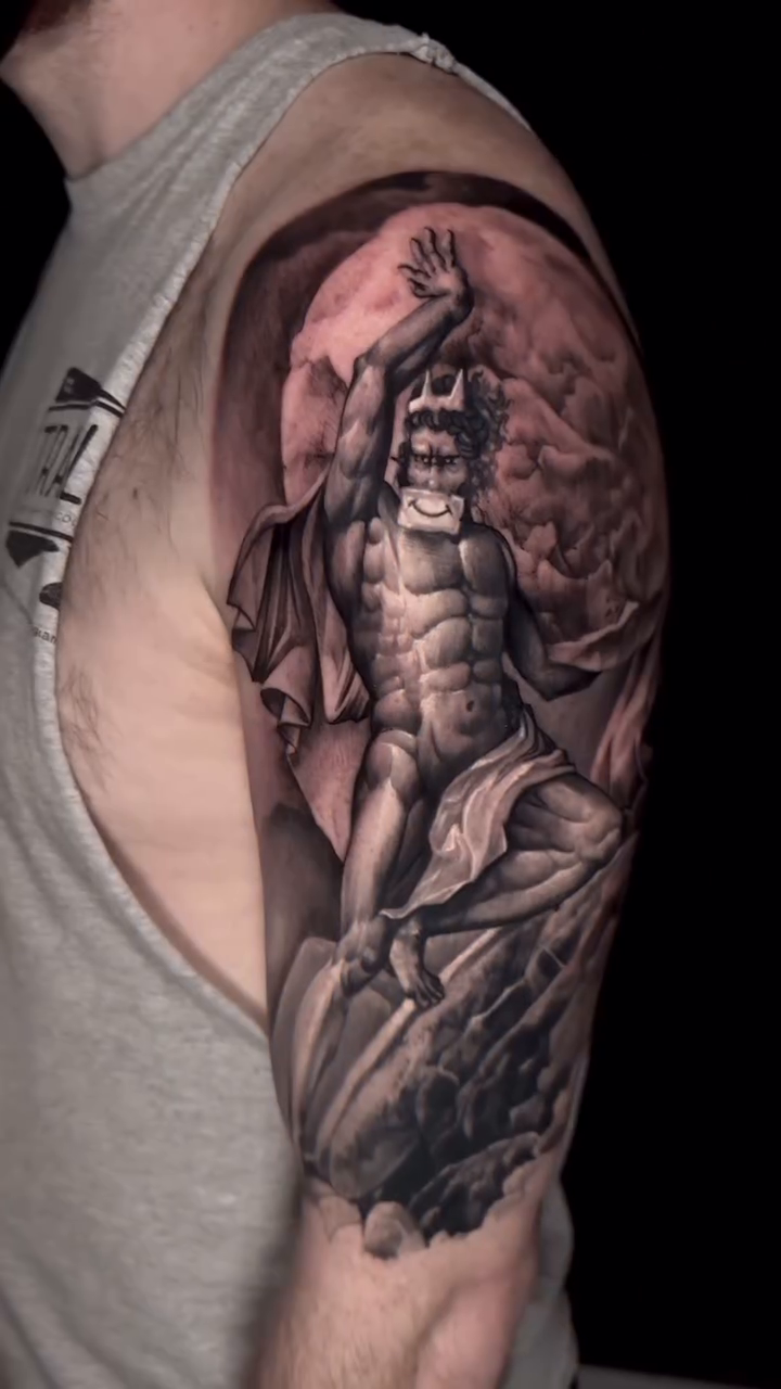 Tattoo by @carnerotattooartist — realism, black_and_grey