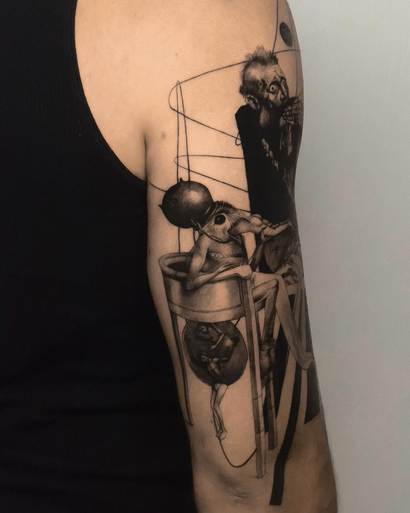 Tattoo by @henkotattooart — surrealism