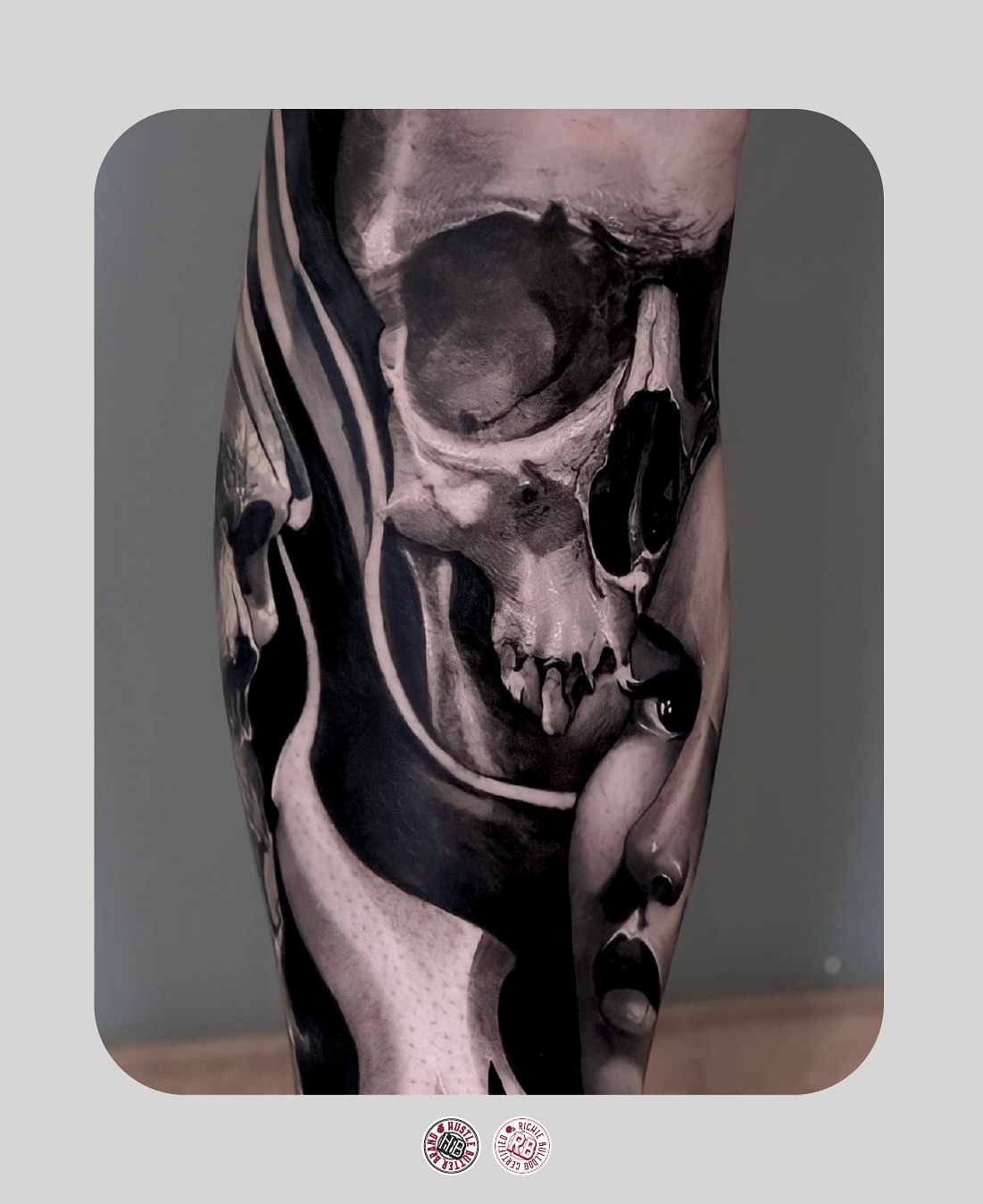 Tattoo by @schrail_edmund — black_and_grey, realism