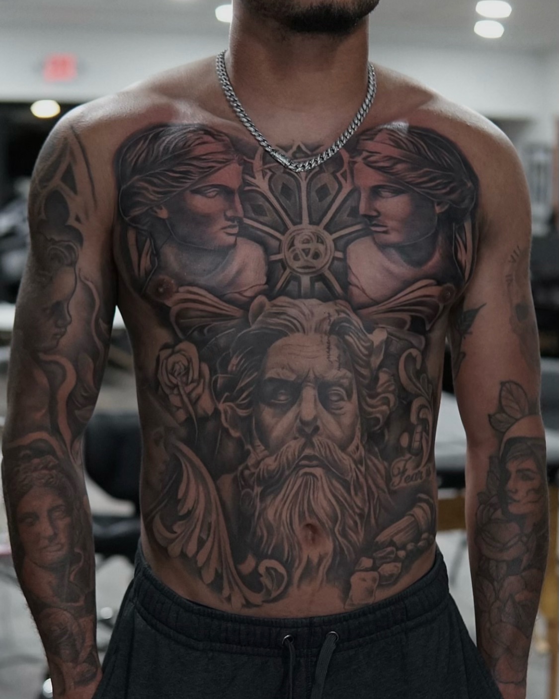 Tattoo by @morrisontattooer — black_and_grey, realism