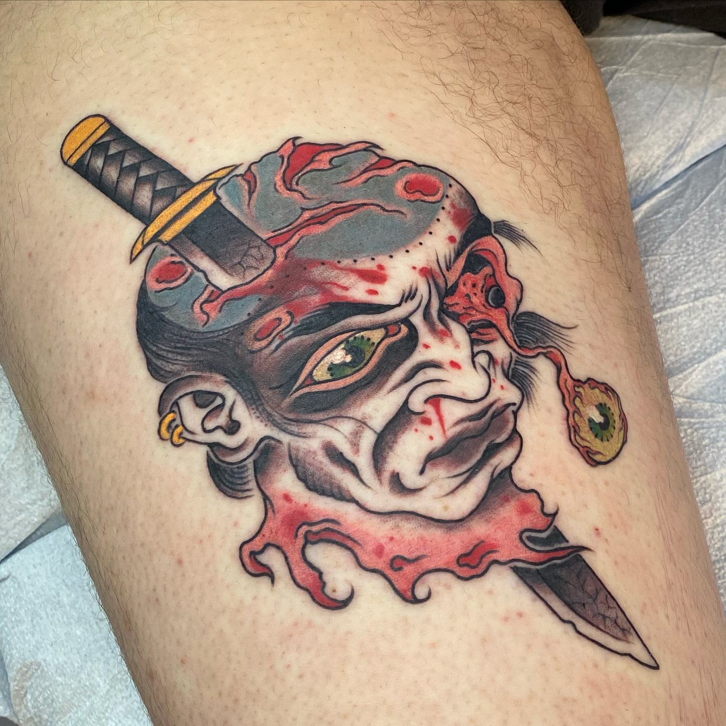 Tattoo by @meathookmanicure — american_traditional, dark_realism
