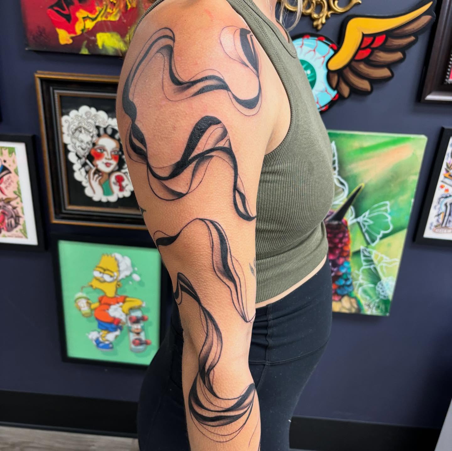 Tattoo by @kolton_tattoos — black_and_grey, geometric