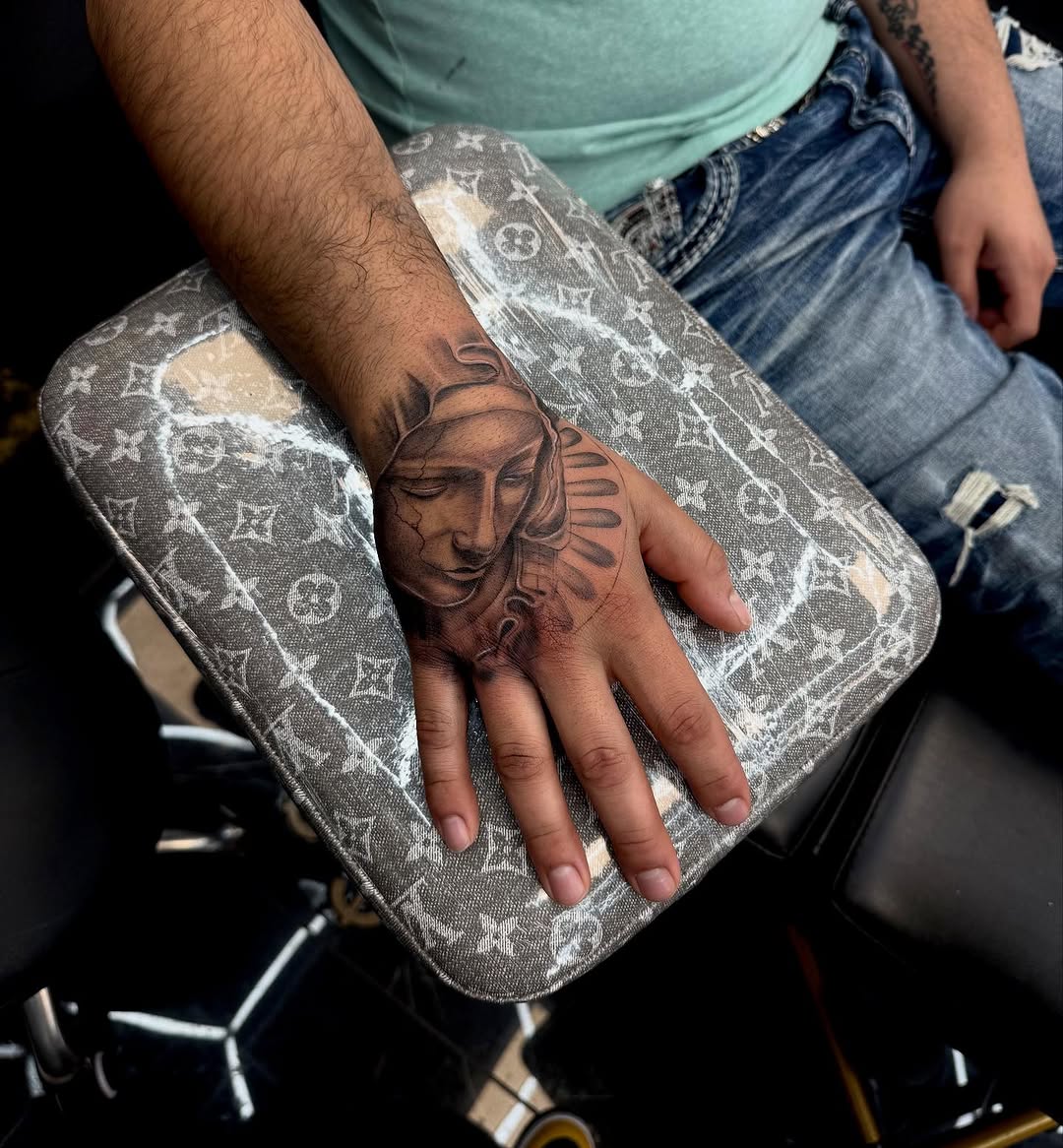 Tattoo by @fuxwithamber β realism, black_and_grey