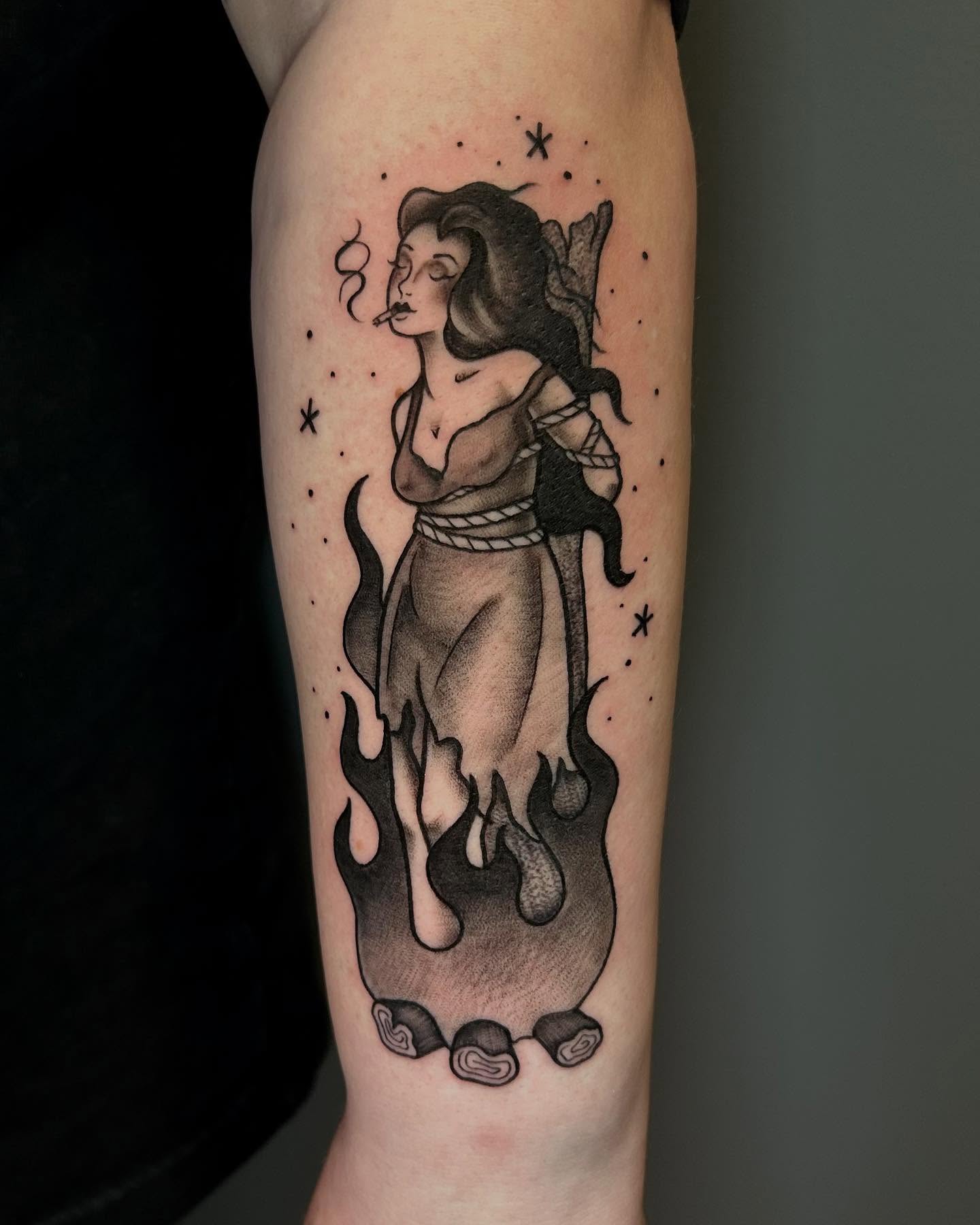 Tattoo by @foofytattoo — american_traditional, black_and_grey