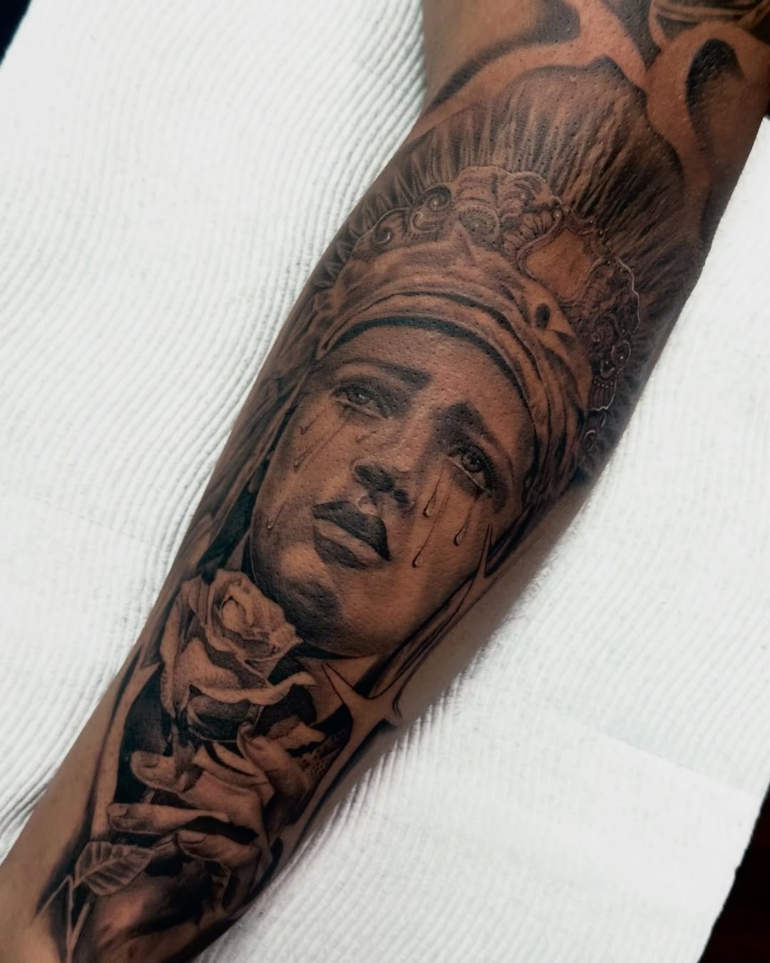 Tattoo by @tinys.tattoos — black_and_grey, realism