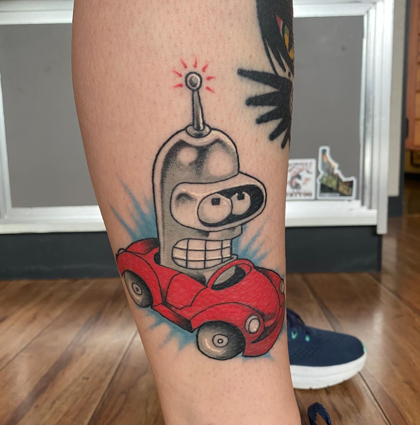 Bender realism tattoo on the forearm by Hayden Earley