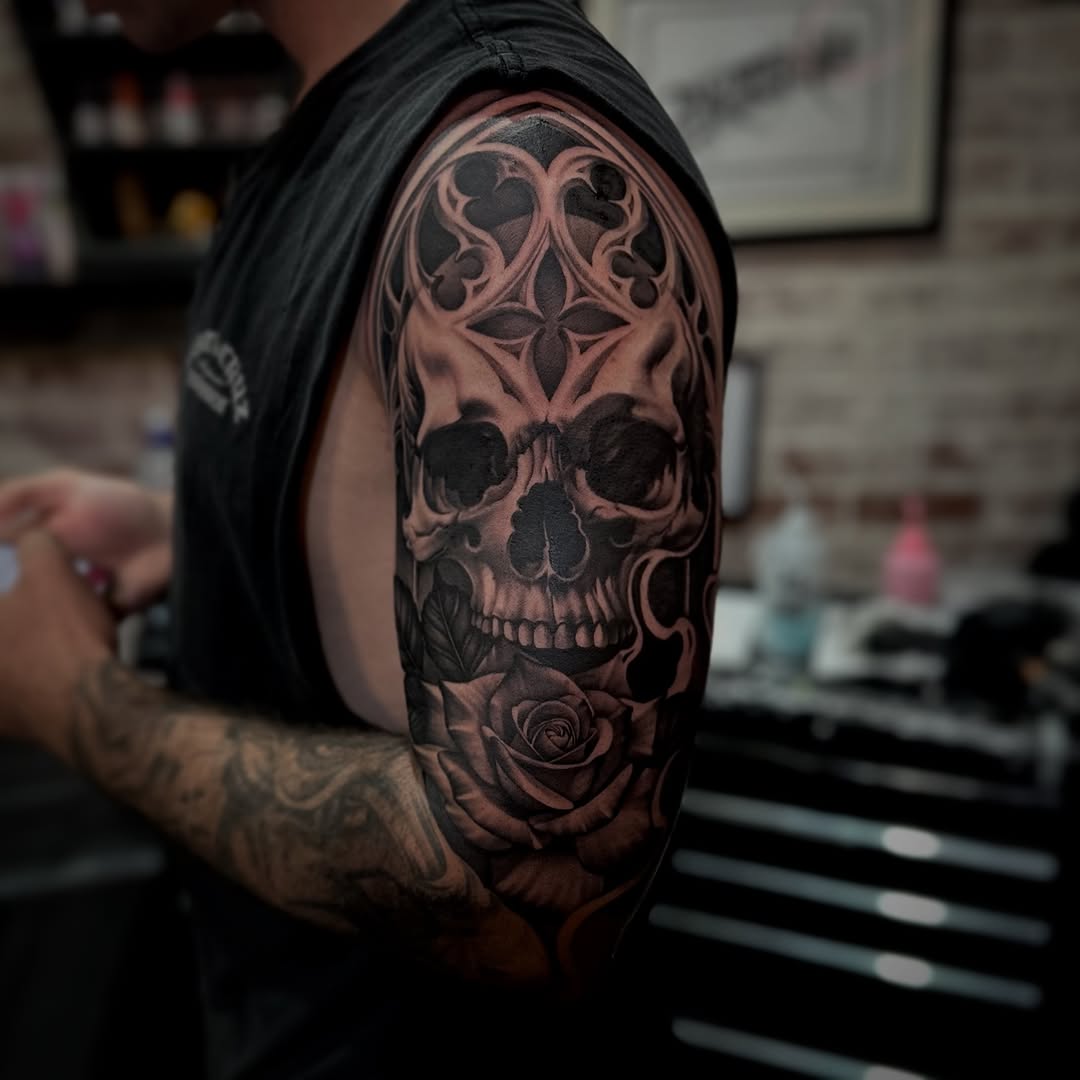 Tattoo by @winonataylortattoos — realism, black_and_grey