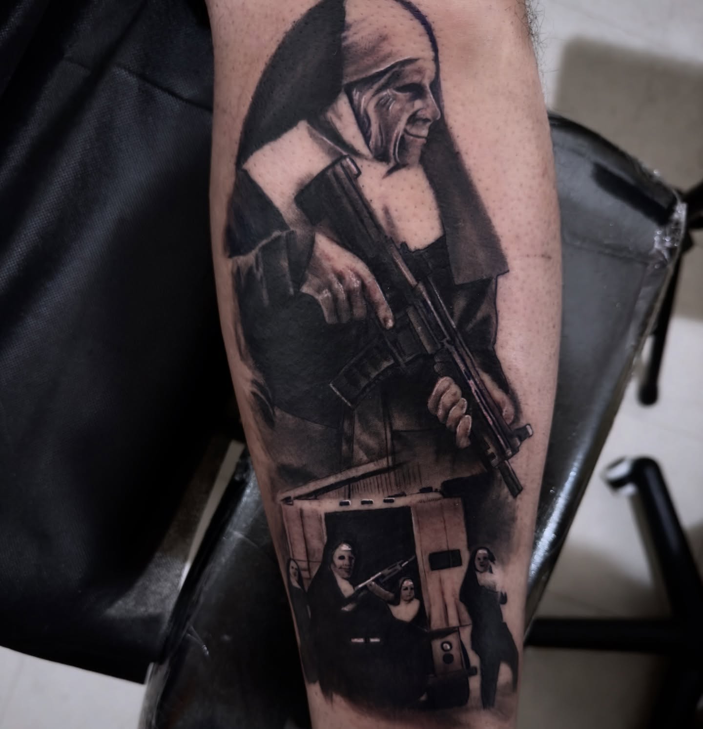Tattoo by @tatt2ant — black_and_grey, realism